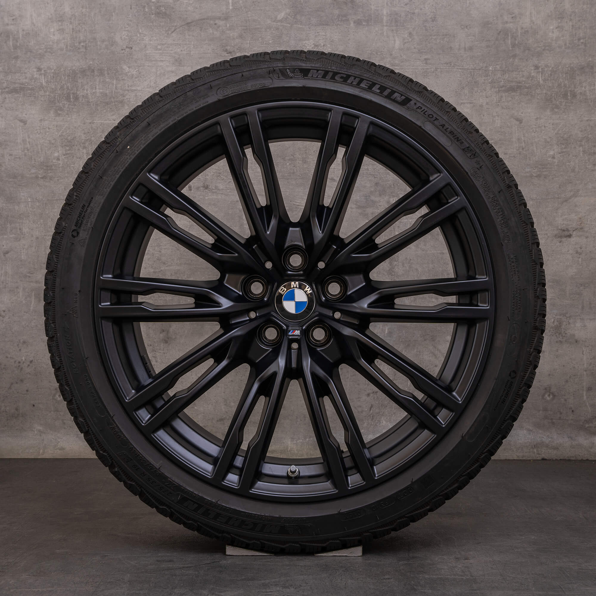 Jantes e pneus inverno originais BMW M2 M3 M4 de 19 polegadas G87 G80 G82 G83 jantes estilo 829 M 8093844 8093845 jet black matt