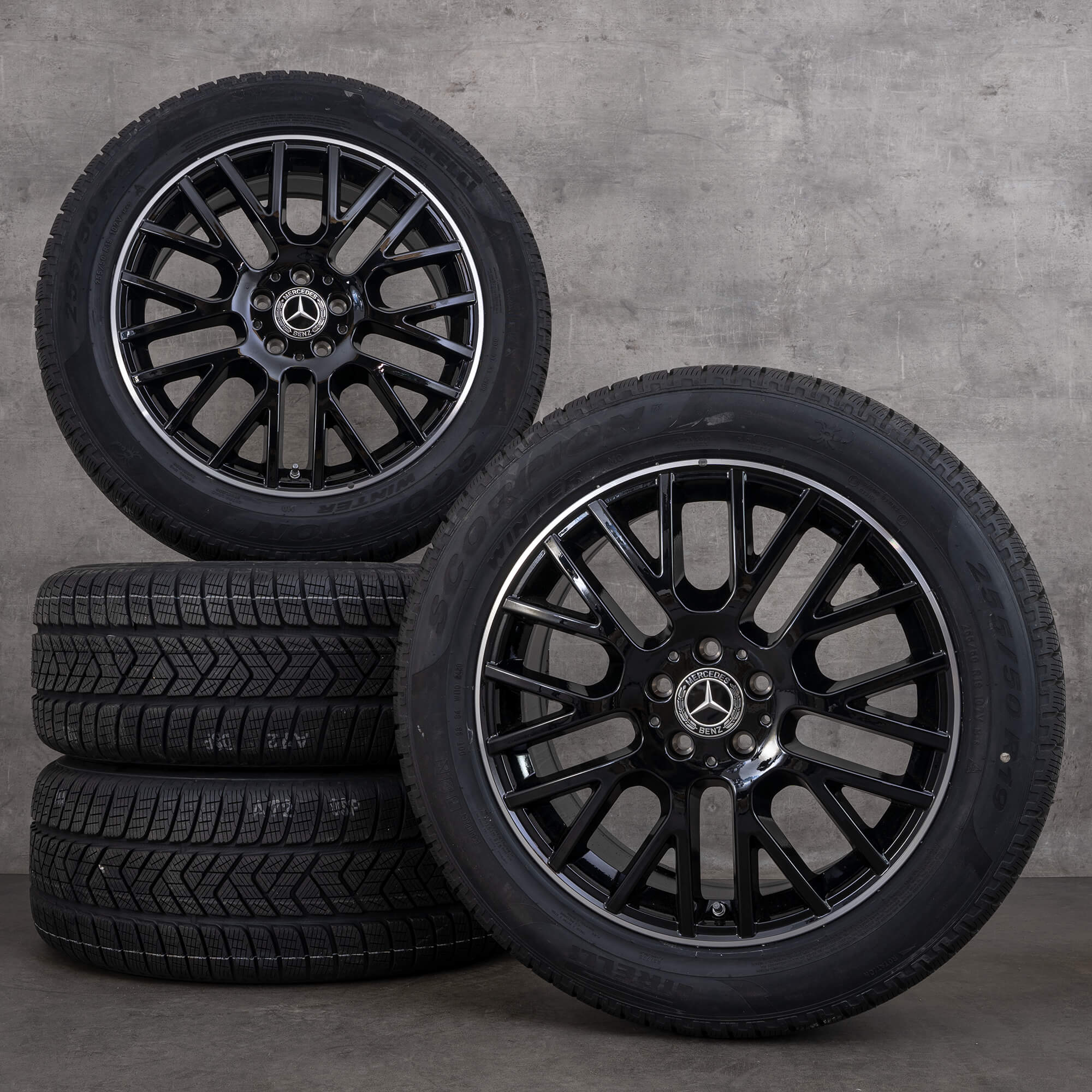 Orijinal Mercedes Benz GLE Winterrder 19 inç V167 jantlar A1674012100 siyah parlak tornalı YENİ