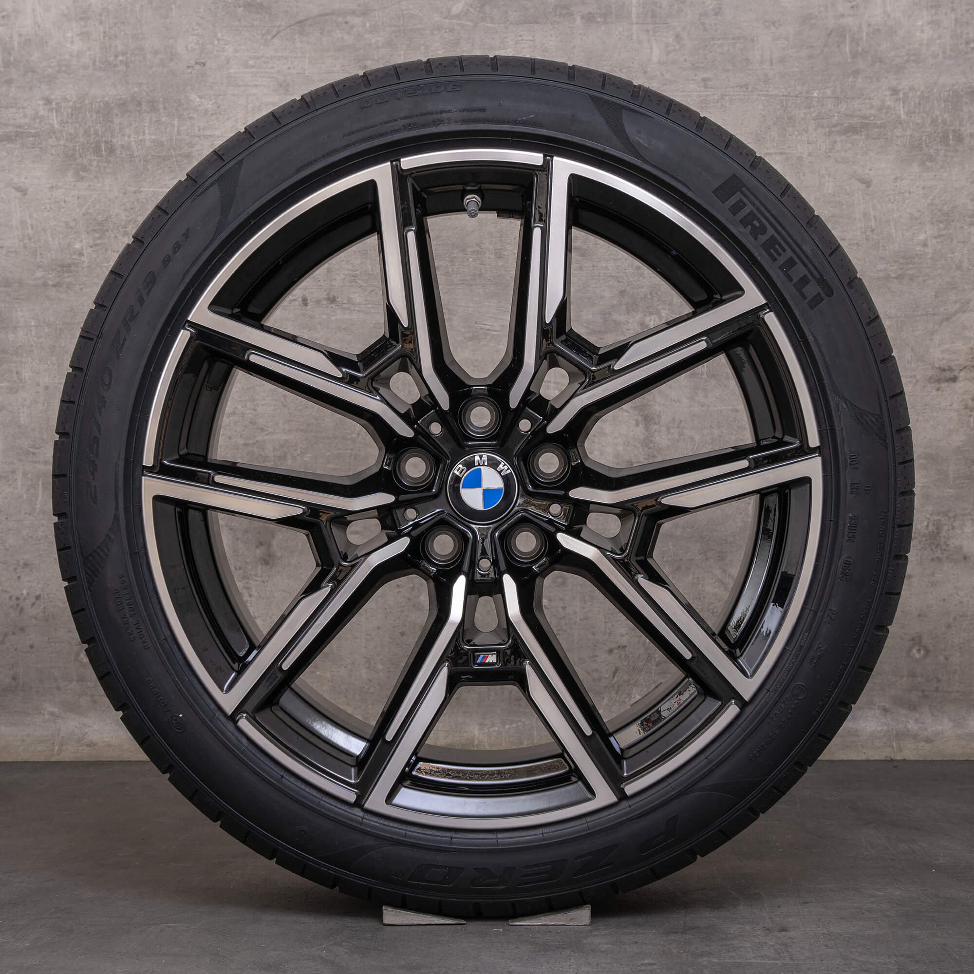 Original BMW 4er i4 Felgen 19 Zoll G26 Sommerräder 8747304 8747305 Styling 859 M jet black glanzgedreht NEU