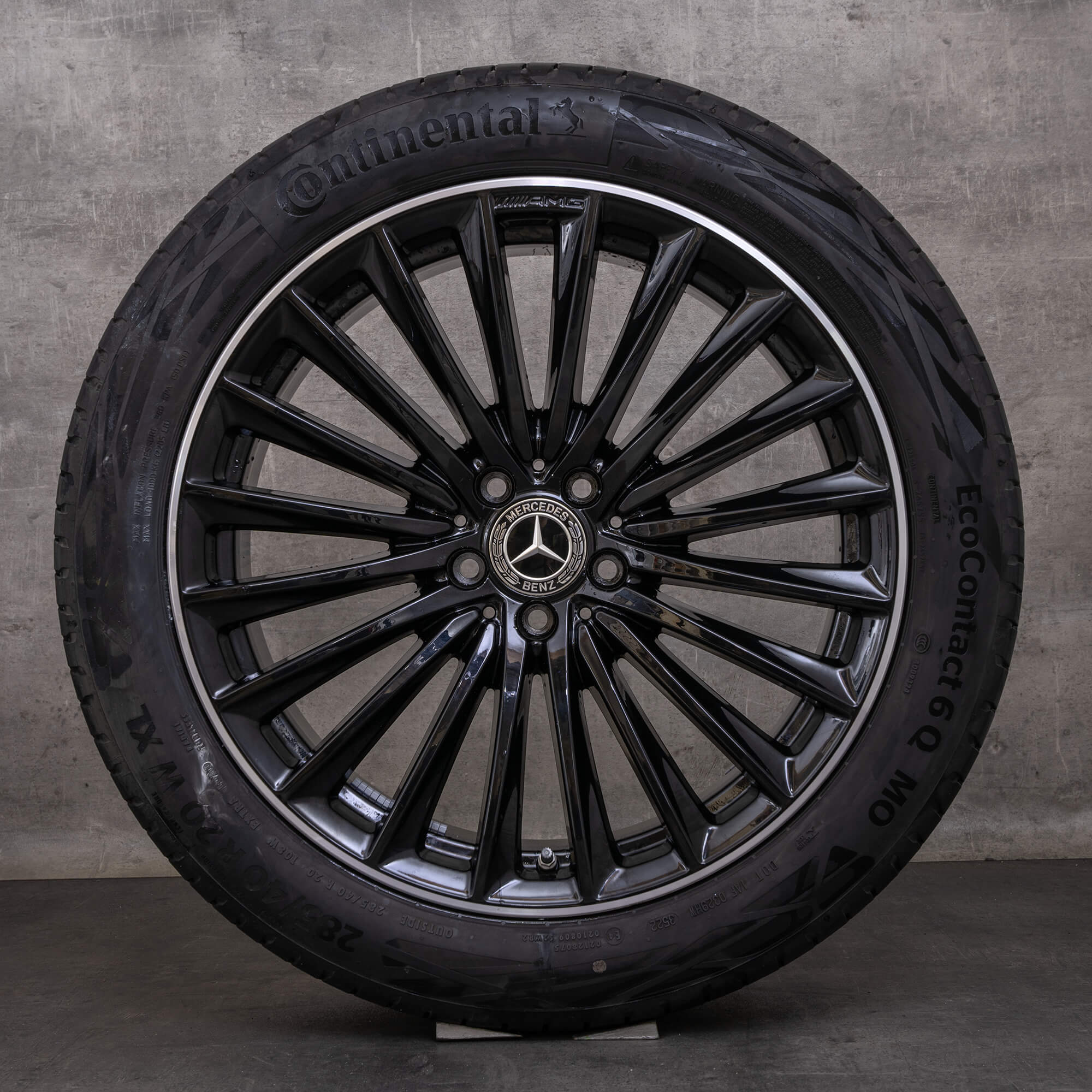 Orijinal Mercedes Benz GLC AMG kış jant lastik 20 inç X254 C254 jantlar A2544010800 A2544010900 siyah parlak tornalanmış