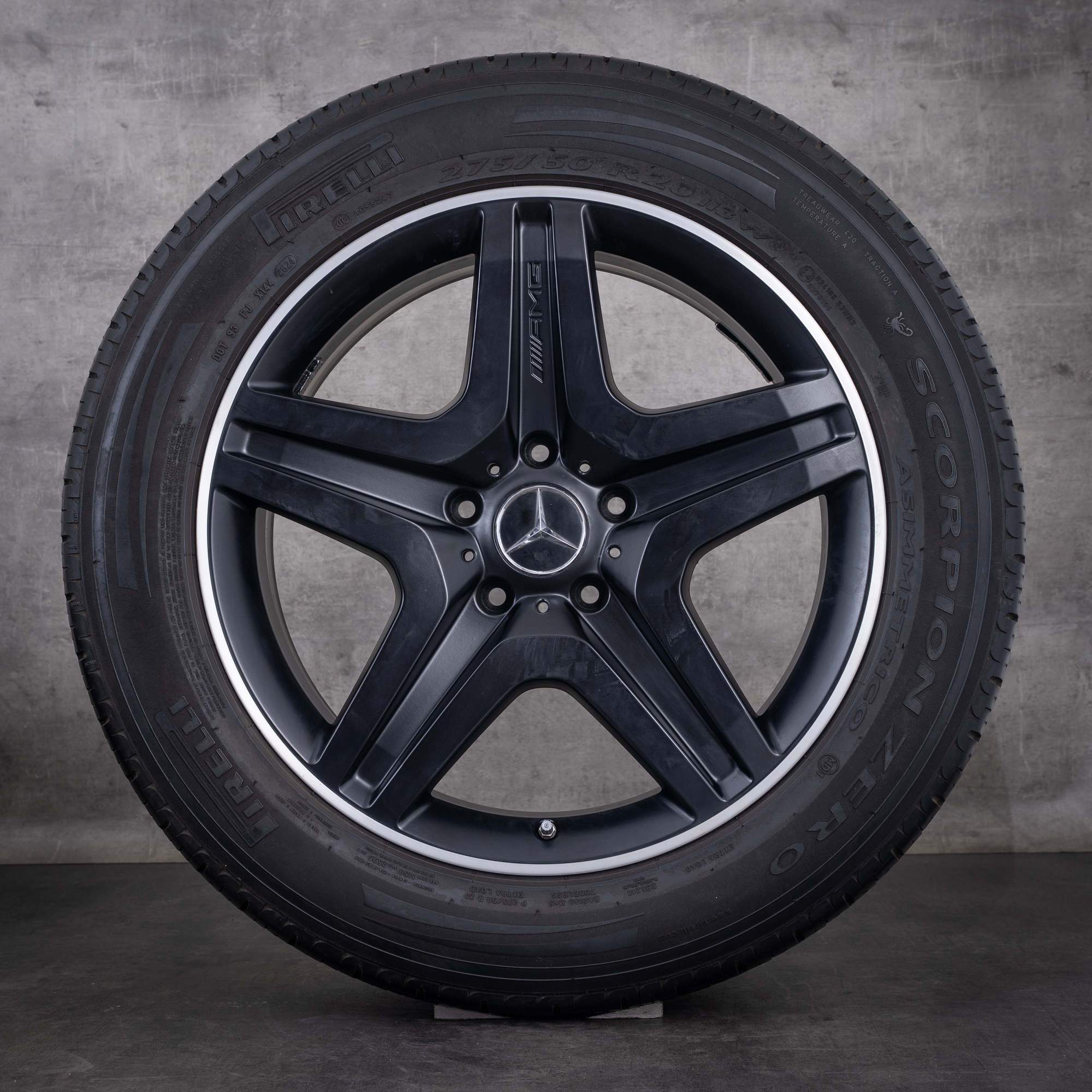 OEM Mercedes-Benz G-Class AMG 20inch rims W463 W465 G63 G65 summer wheels A4634012702 matte black diamond cut