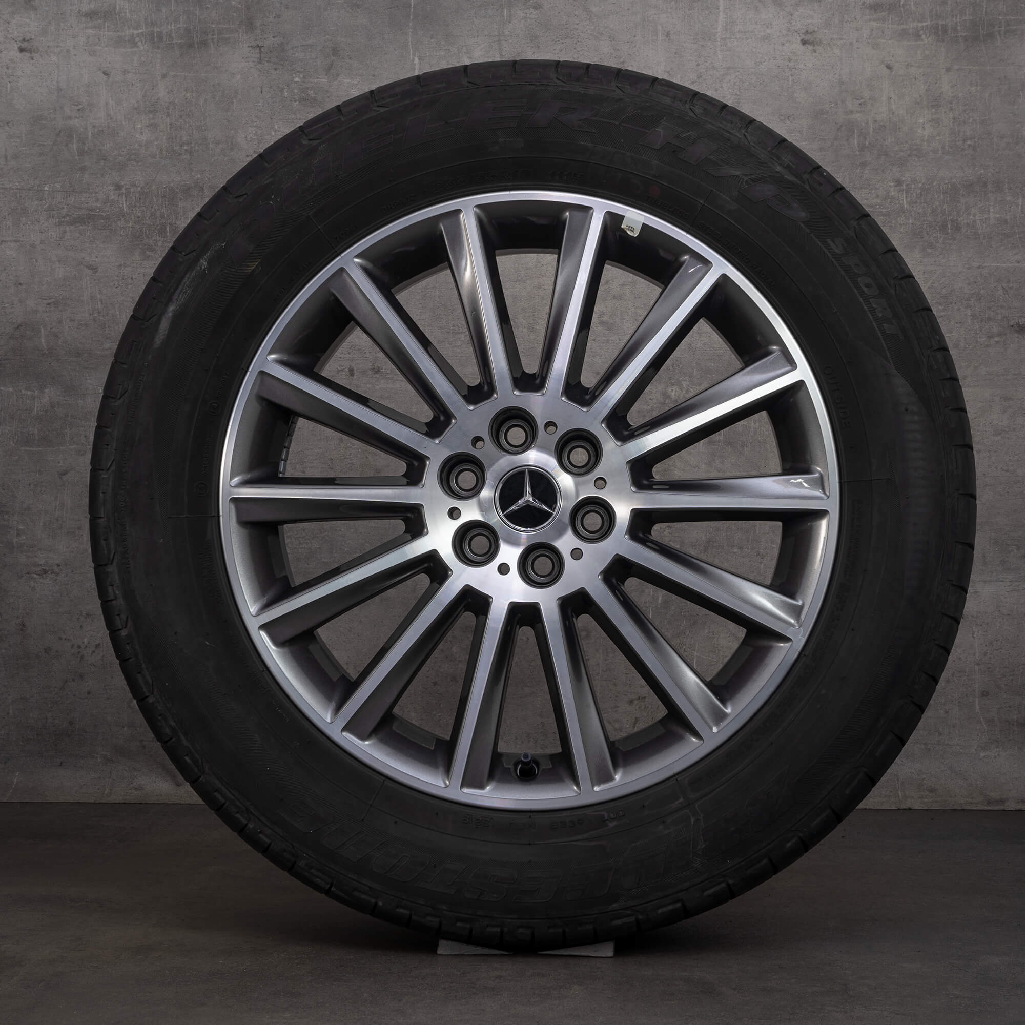 Orijinal Mercedes Benz X-Class jantlar19 inç W470 yaz jantları A4704010400 himalaya gri parlak tornalı