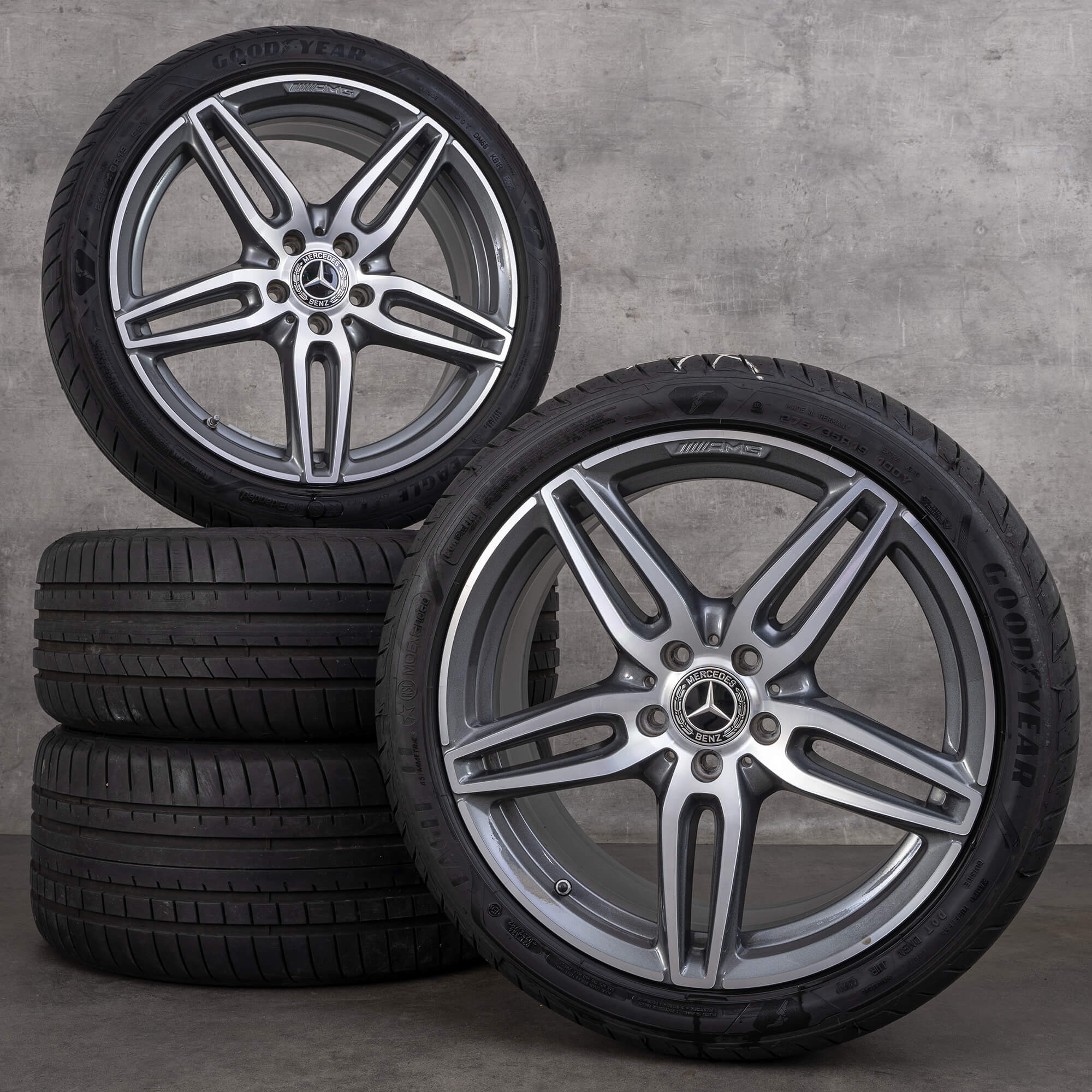 AMG 19 inch rims Mercedes E-Class W213 S213 C238 A238 summer tires 5.5-6.5 mm
