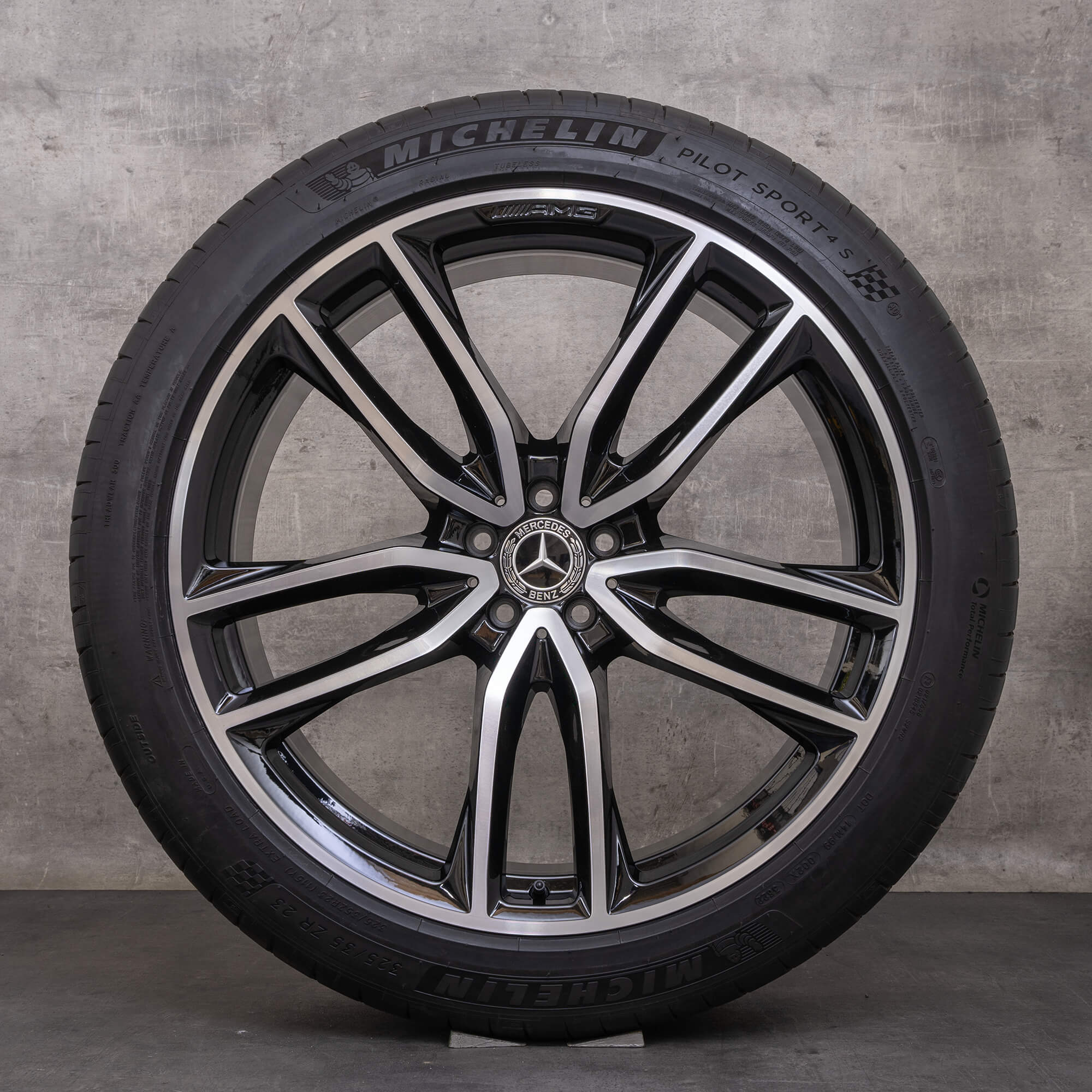 Oryginalne felgi Mercedes Benz GLS AMG 23 cale W167 X167 koła letnie A1674017700 A1674017800 czarne Polerowane