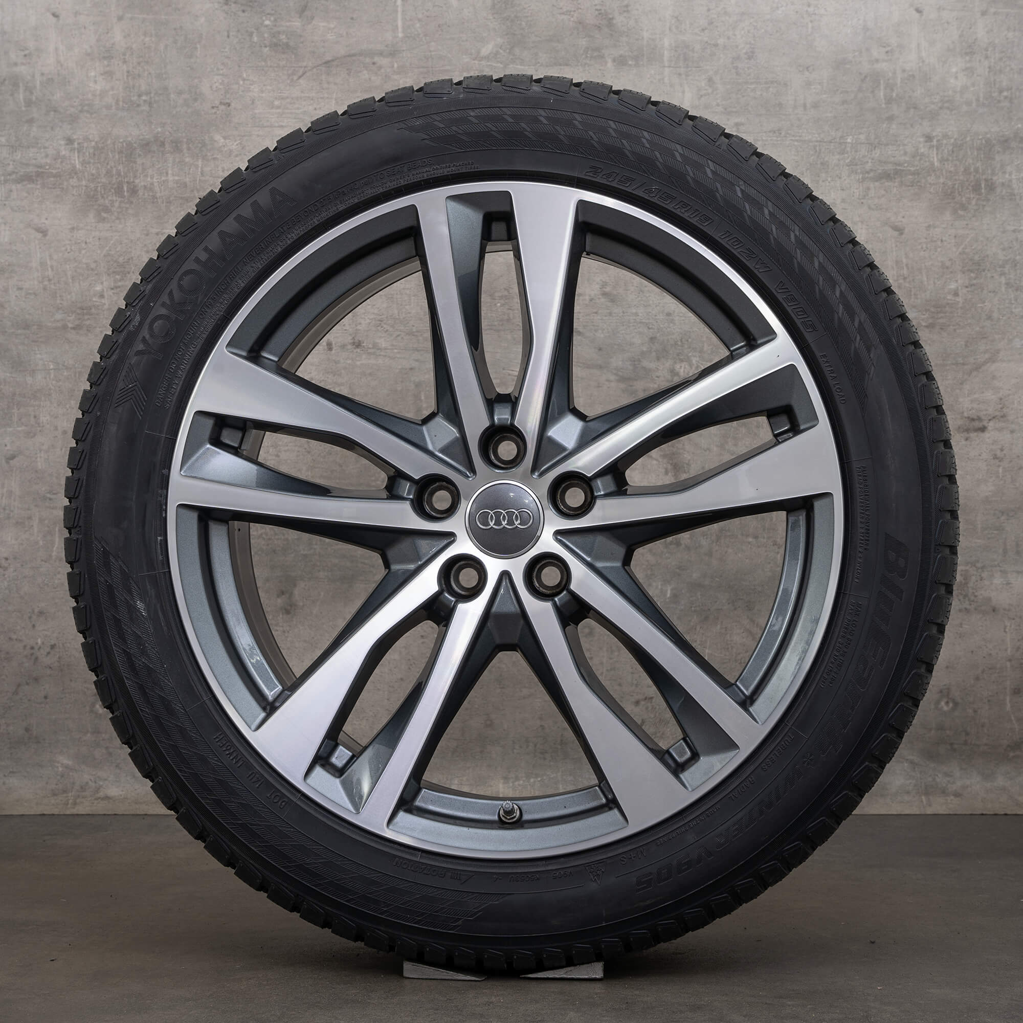 Jantes hiver d'origine Audi A6 S6 19 pouces jantes 4K C8 4K0601025H anthracite, brillant
