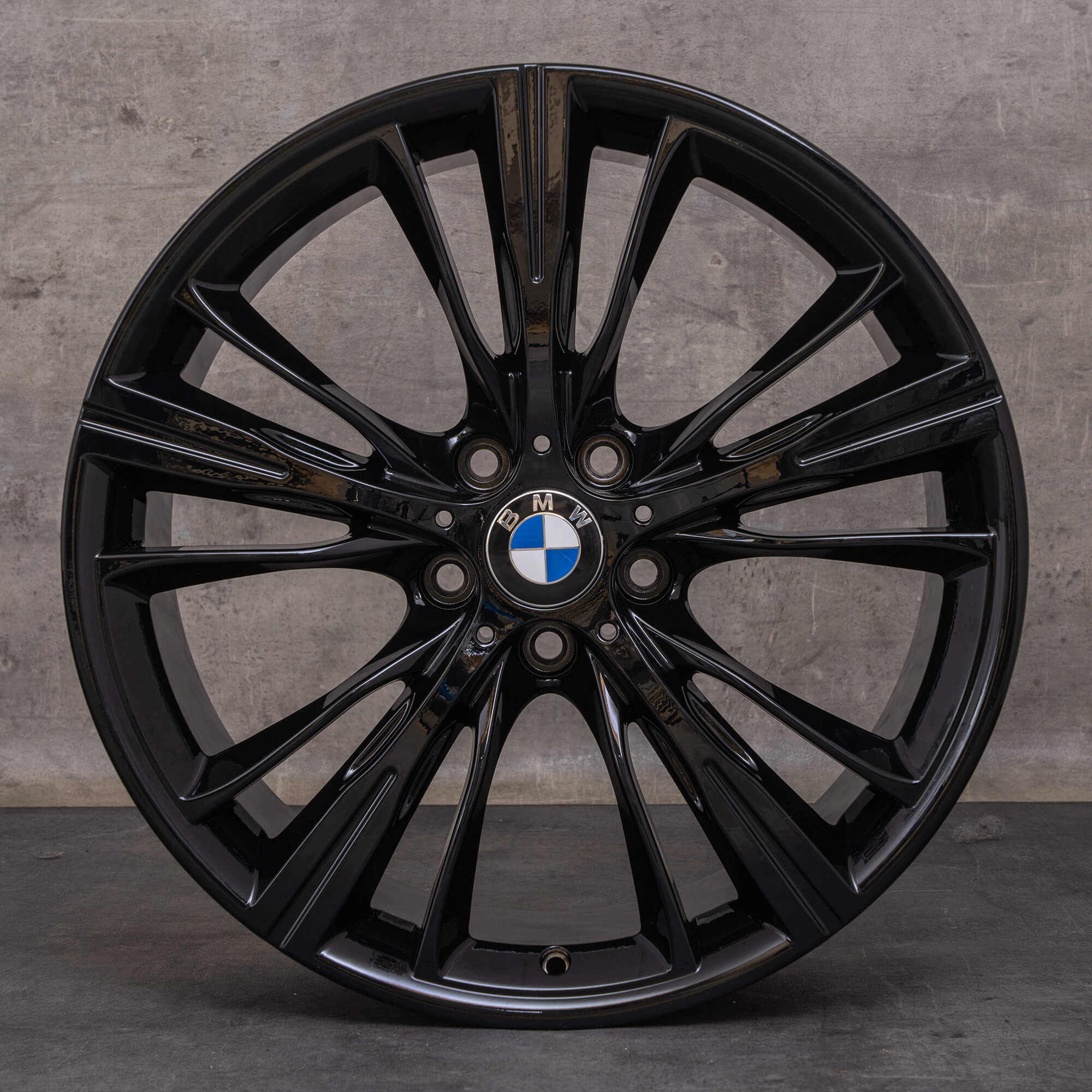 Original BMW Seria 3 4 jante 20 inch F30 F31 F32 F33 F36 Gran Coupe Styling 660 6872158 6872159 negru lucios