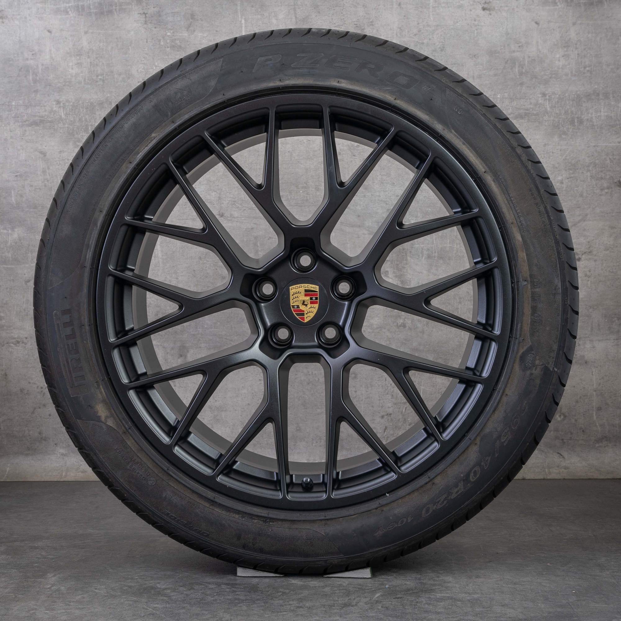 Jantes e pneus inverno originais Porsche Macan I & II jantes de 20 polegadas RS Spyder 95B601025BF 95B601025BG preto mate
