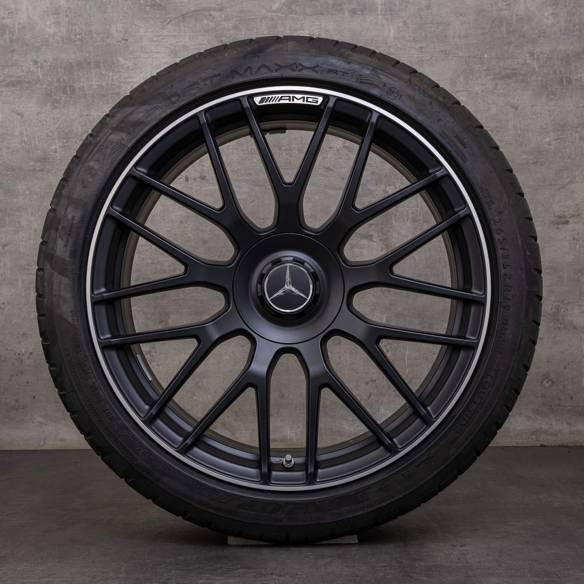 Orijinal Mercedes Benz C-Serisi C63 & S AMG kış jant lastik 19 inç W205 S205 jantlar A2054011700 A2054011800 siyah mat parlak tornalanmış