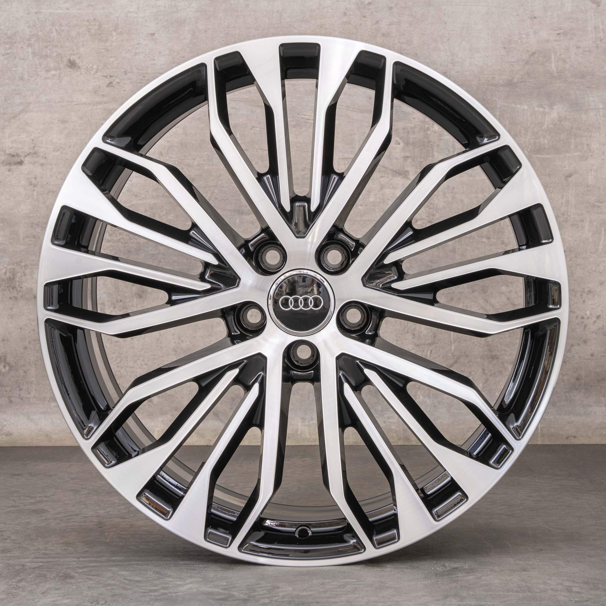 Aidot Audi A6 S6 vanteet 20 tuuman 4G C7 4G0601025BE musta kiillotettu käännetty.