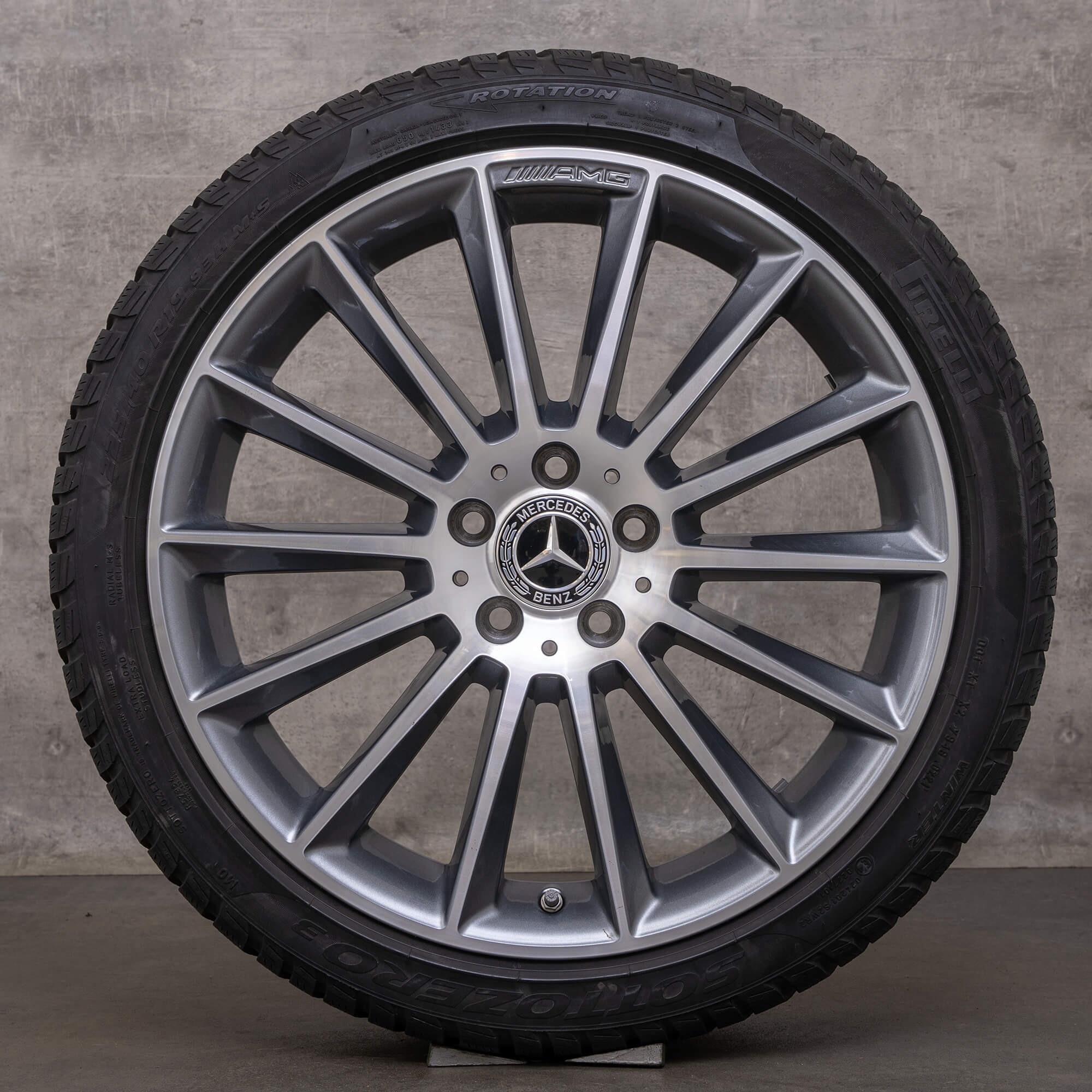 Alkuperäiset Mercedes Benz A B-sarjan CLA talvirenkaat 19 tuuman W177 V177 W247 C118 X118 vanteet A1774011600 himalaya harmaa kiillotettu
