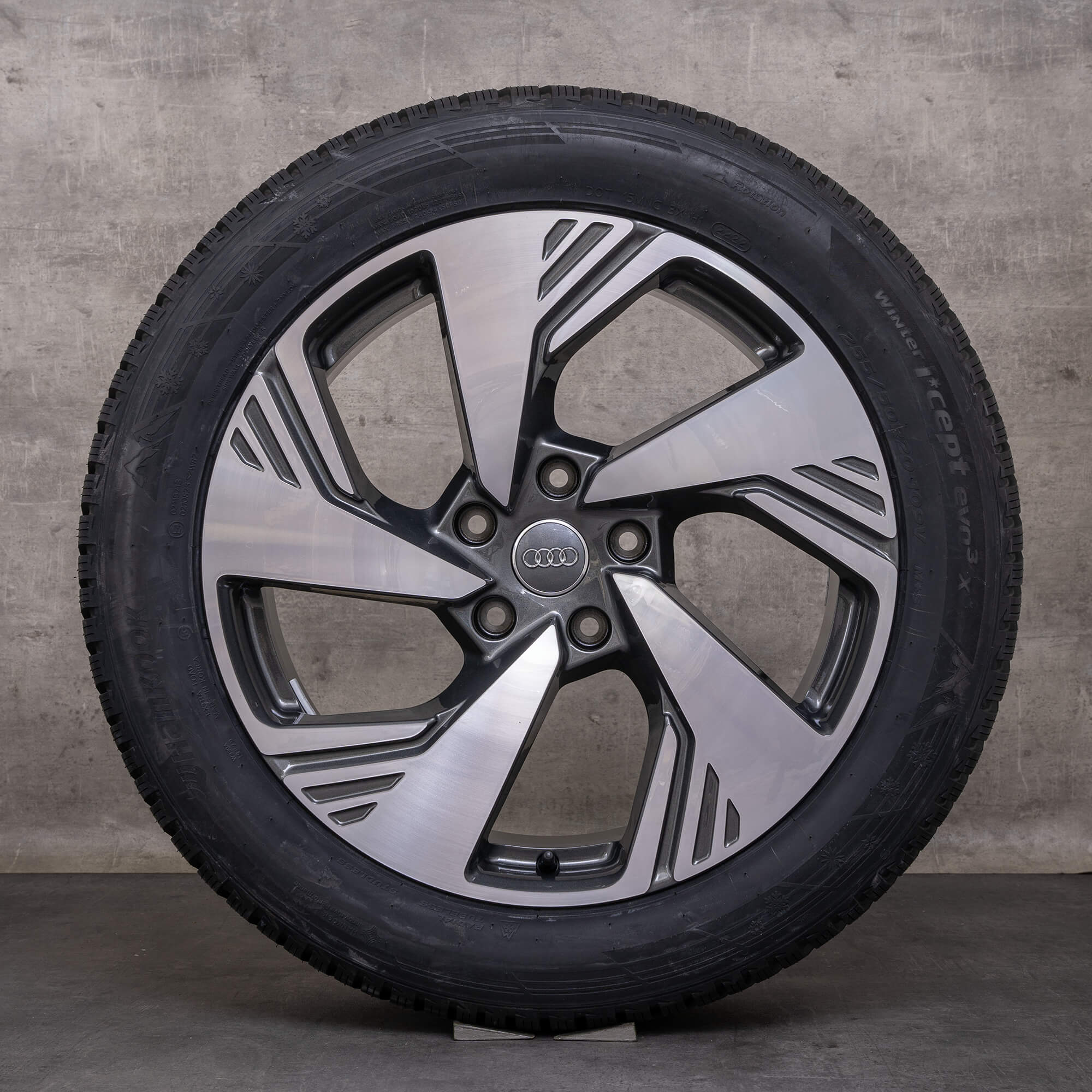 Oryginał Audi Q6 SQ6 e-tron koła zimowe 20 cali GF felgi 85H601025BR 85H601025BS antracyt polerowane
