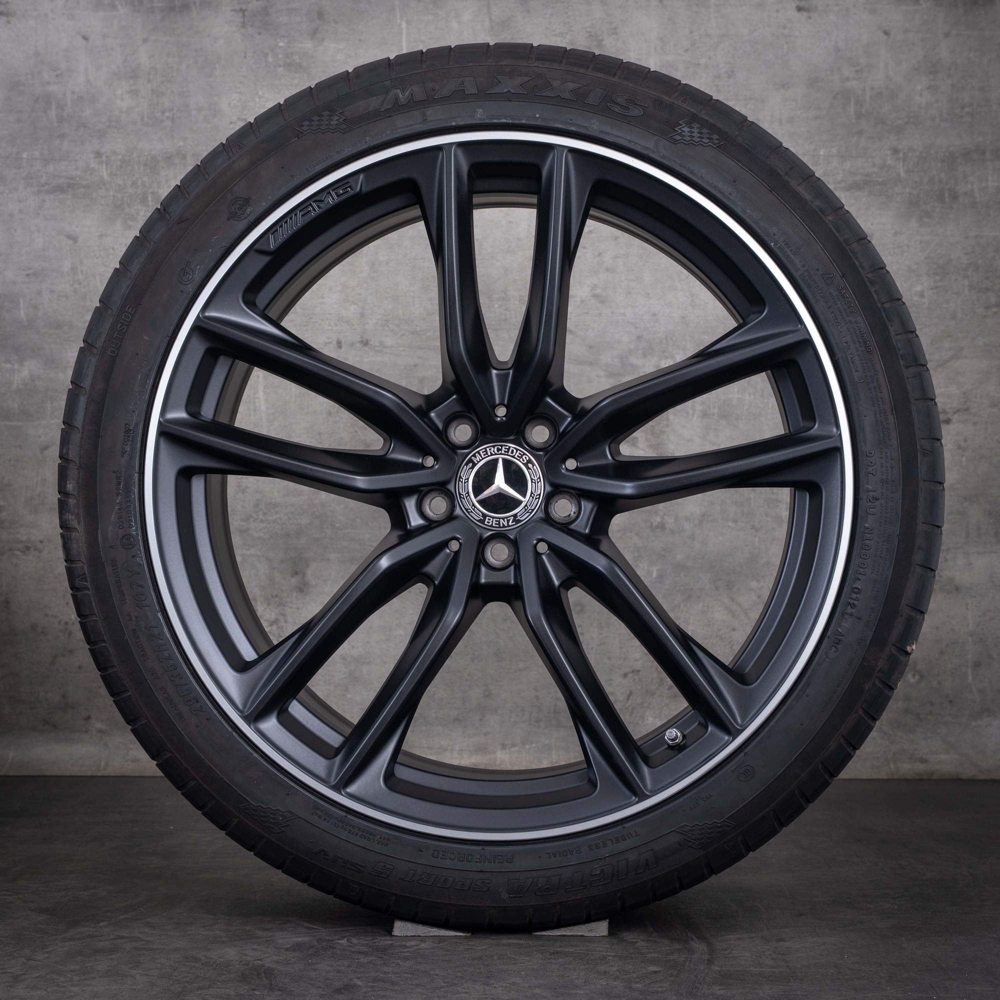 Original Mercedes Benz GLC 63 & S AMG Felgen 21 Zoll C253 X253 Sommerräder A2534013800 A2534013900 schwarz matt glanzgedreht