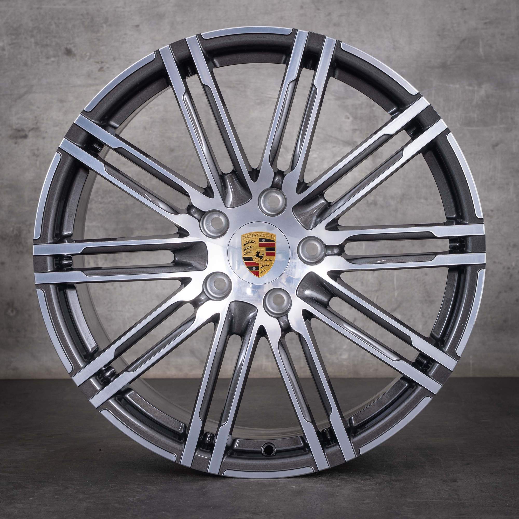 Originale Porsche 992 I II vinterhjul 20 tommer Turbo S-fælge 99136216106 99136216609 Turbo III titan diamond cut NY