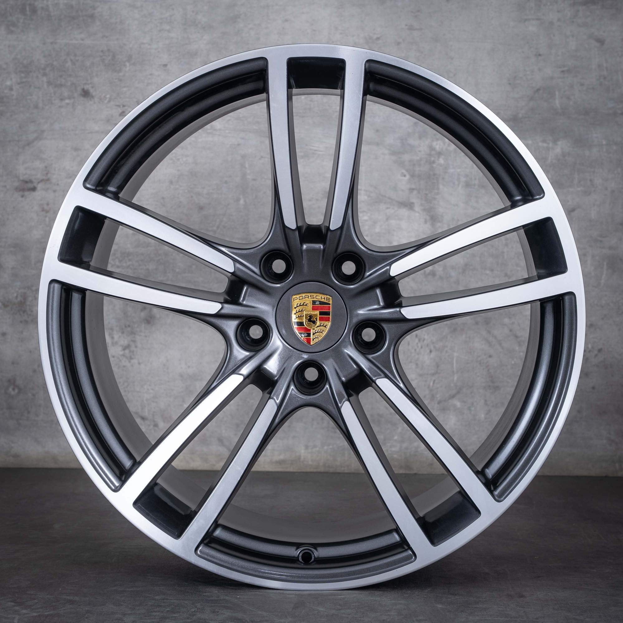 Oryginalne felgi Porsche Cayenne 9YA 21 cali I II 9Y0601025BK 9Y0601025BL tytanowe polerowane