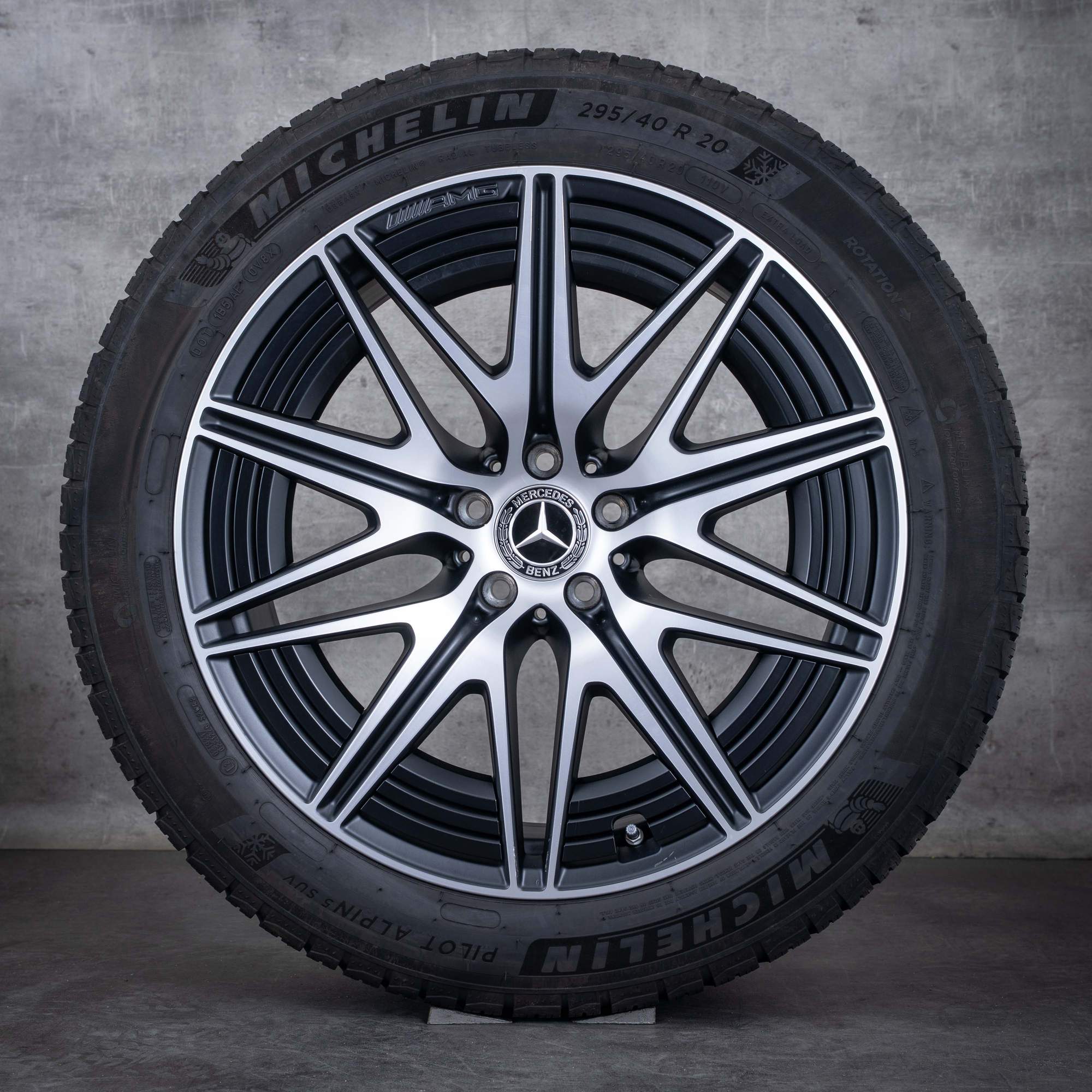 Oryginał Mercedes Benz GLC 43 63 AMG koła zimowe 20 cali X254 C254 Felgi A2544016800 A2544011300 czarny mat Polerowane wykończenie