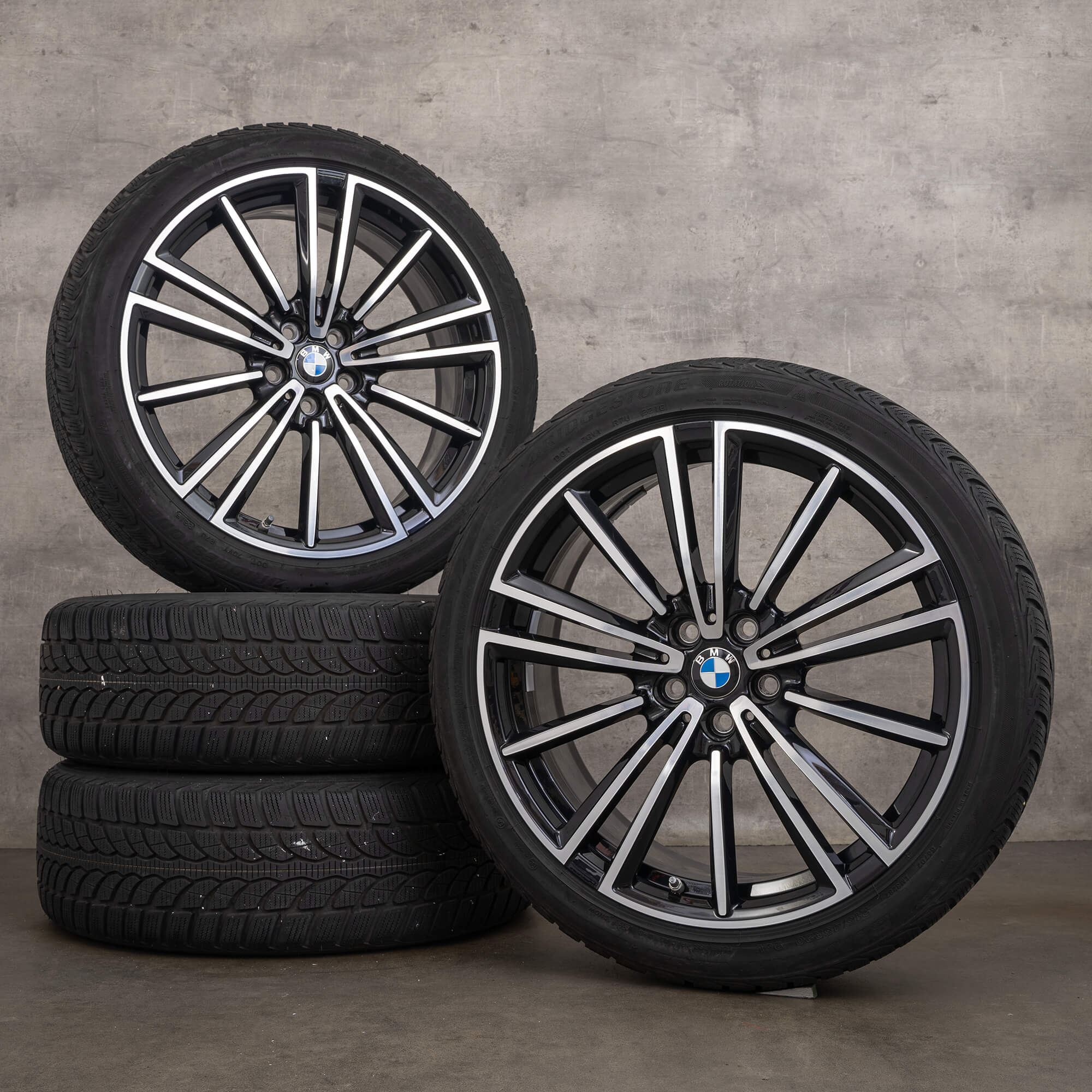Original BMW i8 I12 I15 20 Zoll Felgen 516 Winterreifen 6880105 jet black