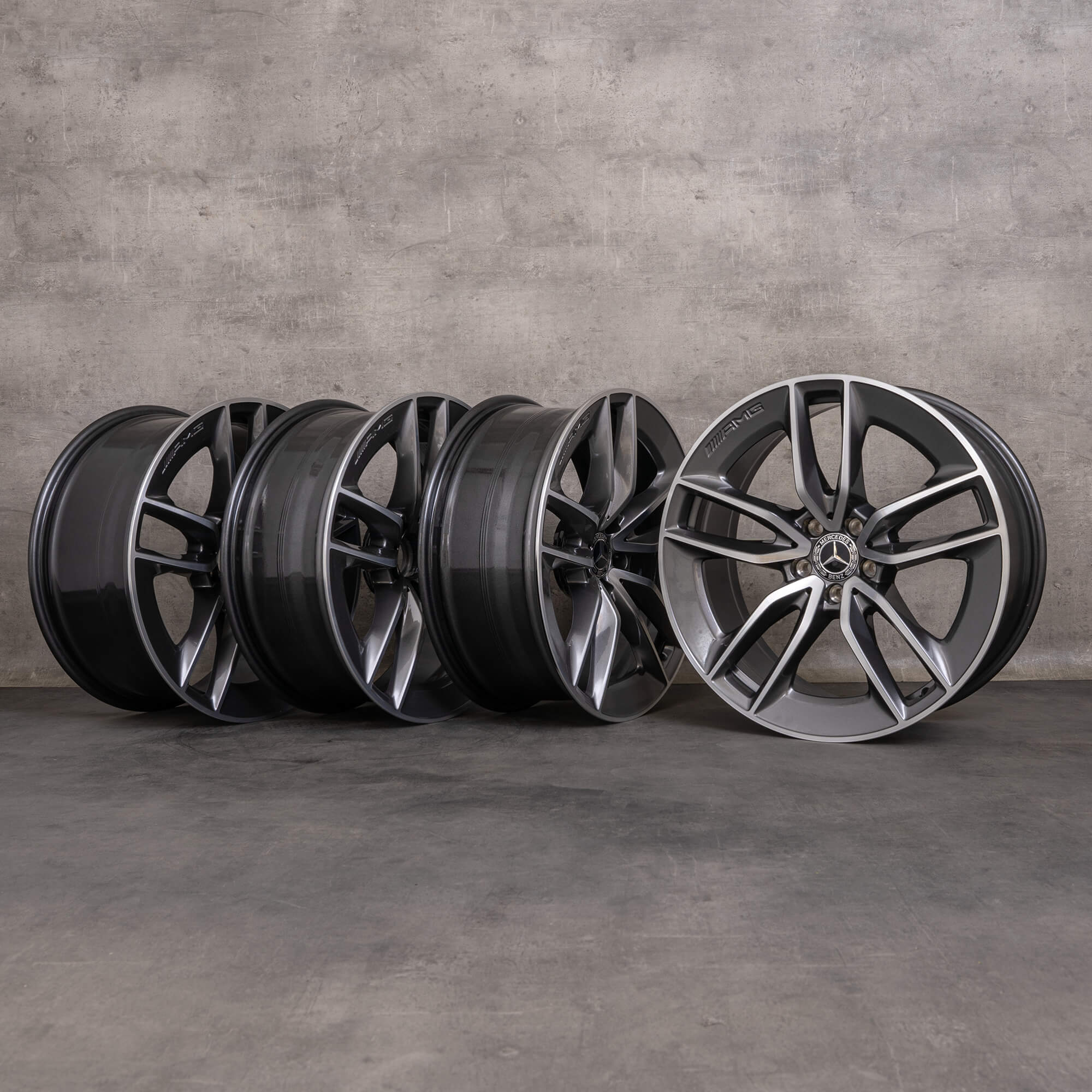 Originele Mercedes CLS 53 AMG velgen 20 inch C257 4Matic A2574013100 A2574012200 himalayagrijs glanzend gedraaid NIEUW