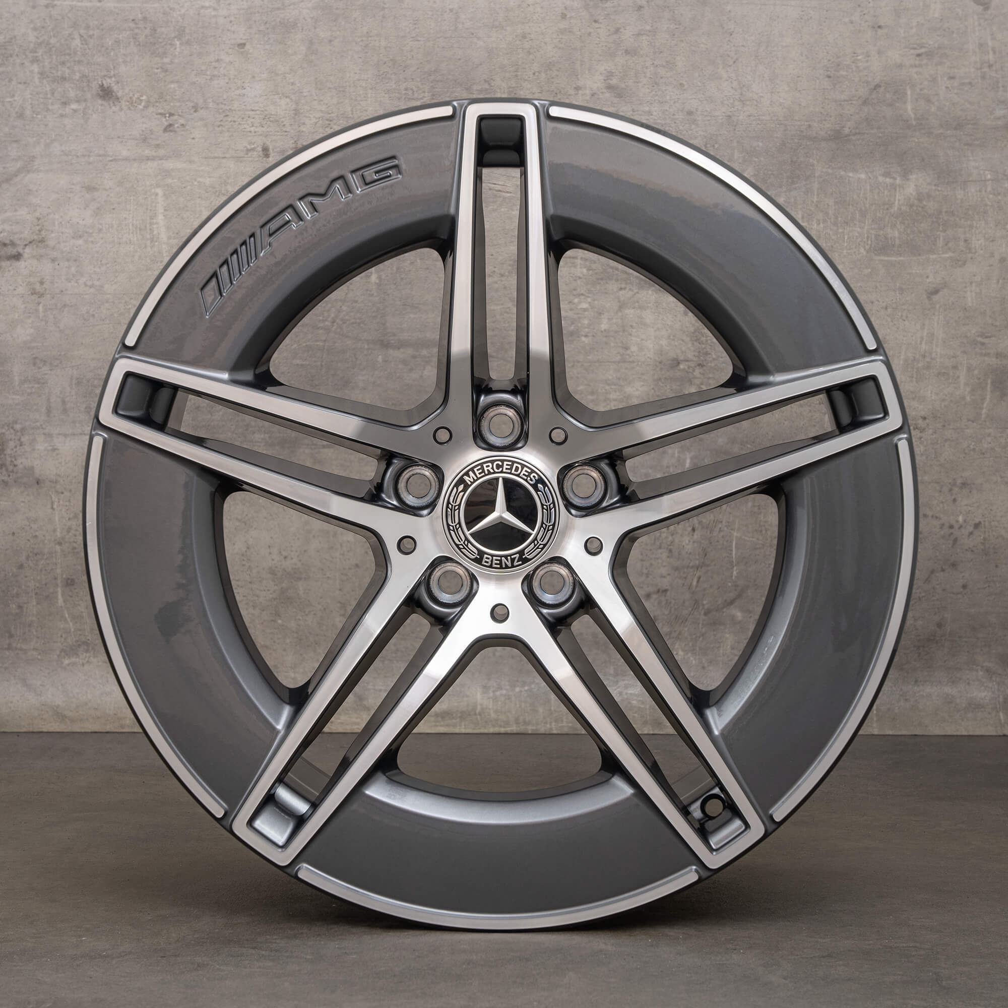 Original AMG Mercedes Benz E-Klasse Felgen 19 Zoll W214 S214 A2144010300 A2144010400 himalaya grey glanzgedreht NEU