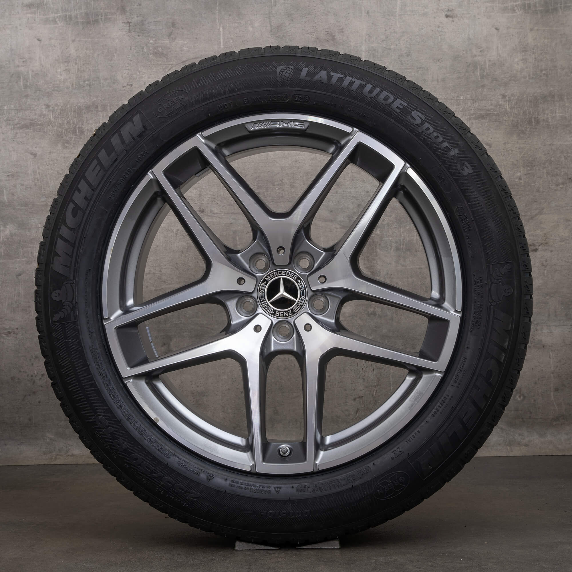 Genuine Mercedes Benz GLC & 43 AMG cerchi 19 pollici C253 X253 SUV ruote estive A2534011800 A2534013100 himalaya grigio lucido tornito