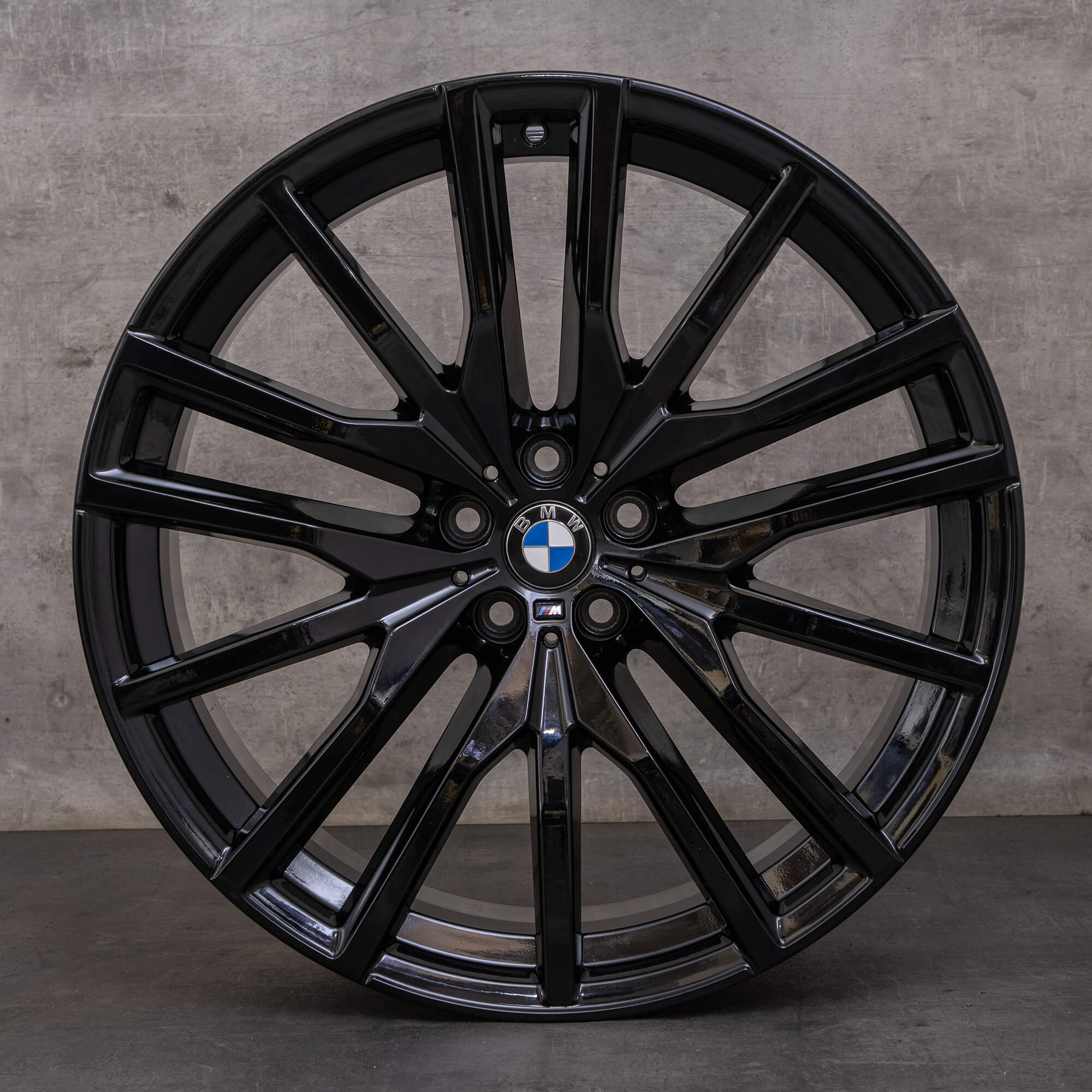 Original BMW X5 X6 22 Zoll G05 G06 Felgen 8090013 8090014 Styling 742 M jet black glanzgedreht NEU