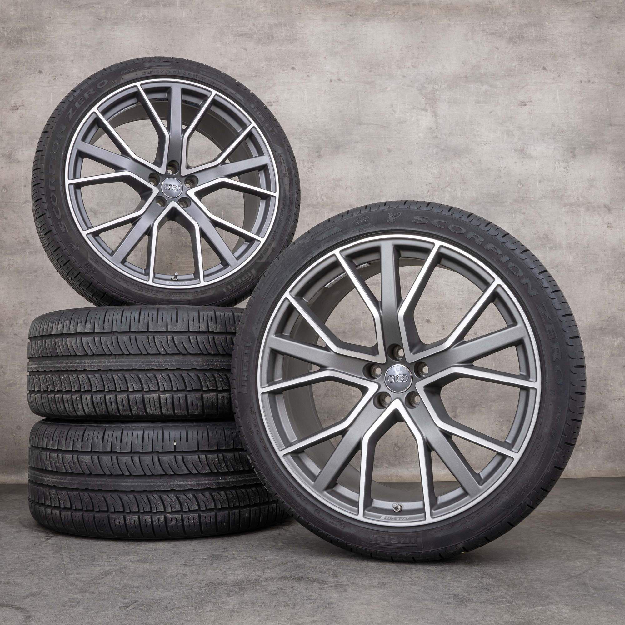 OEM Audi Q7 SQ7 winter wheels 22 inch 4M rims 4M0601025AG titanium matt ...