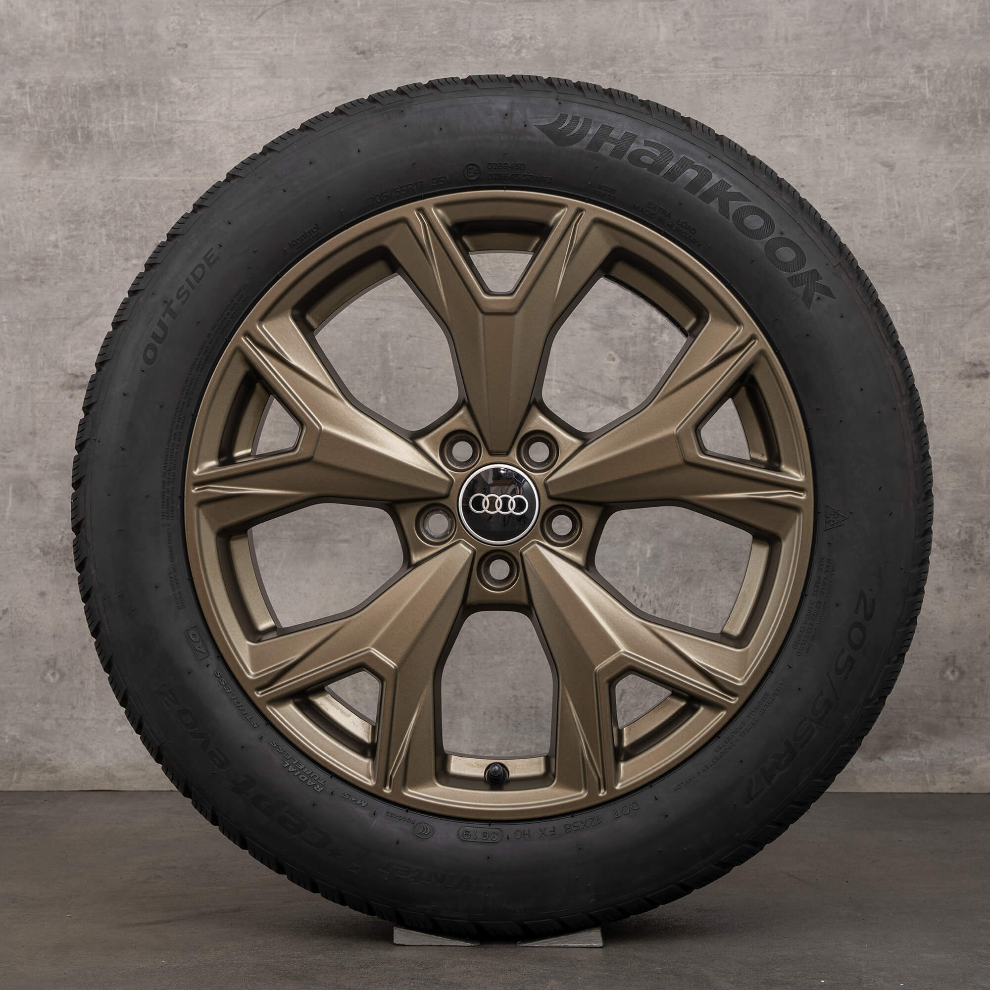 Original Audi A1 hjul 17 tum Citycarver Allstreet GB Sommerrder 82A601025S neodymium guld