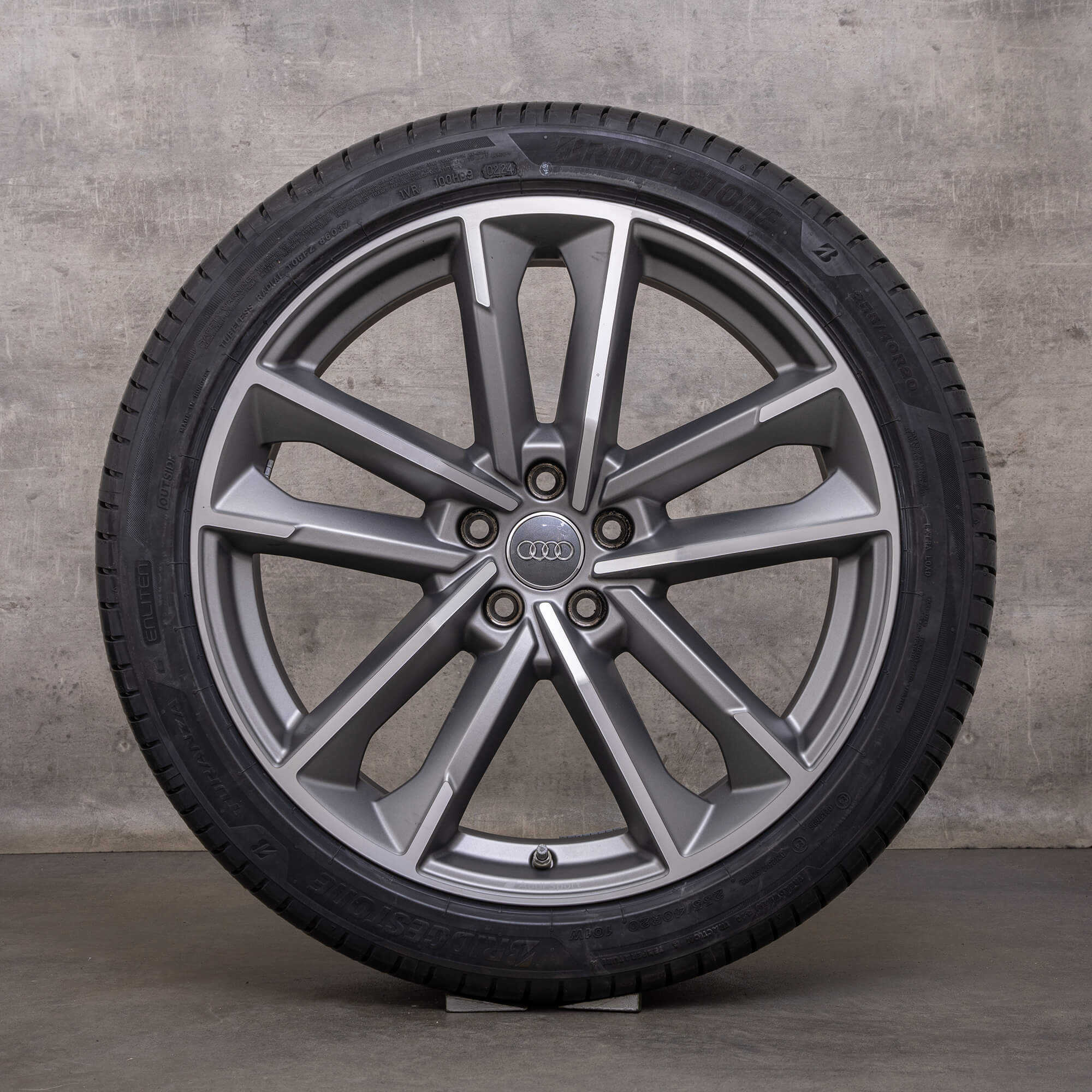Original Audi A7 S7 Felgen 20 Zoll 4K C8 Sommerräder 4K8601025L titan matt glanzgedreht