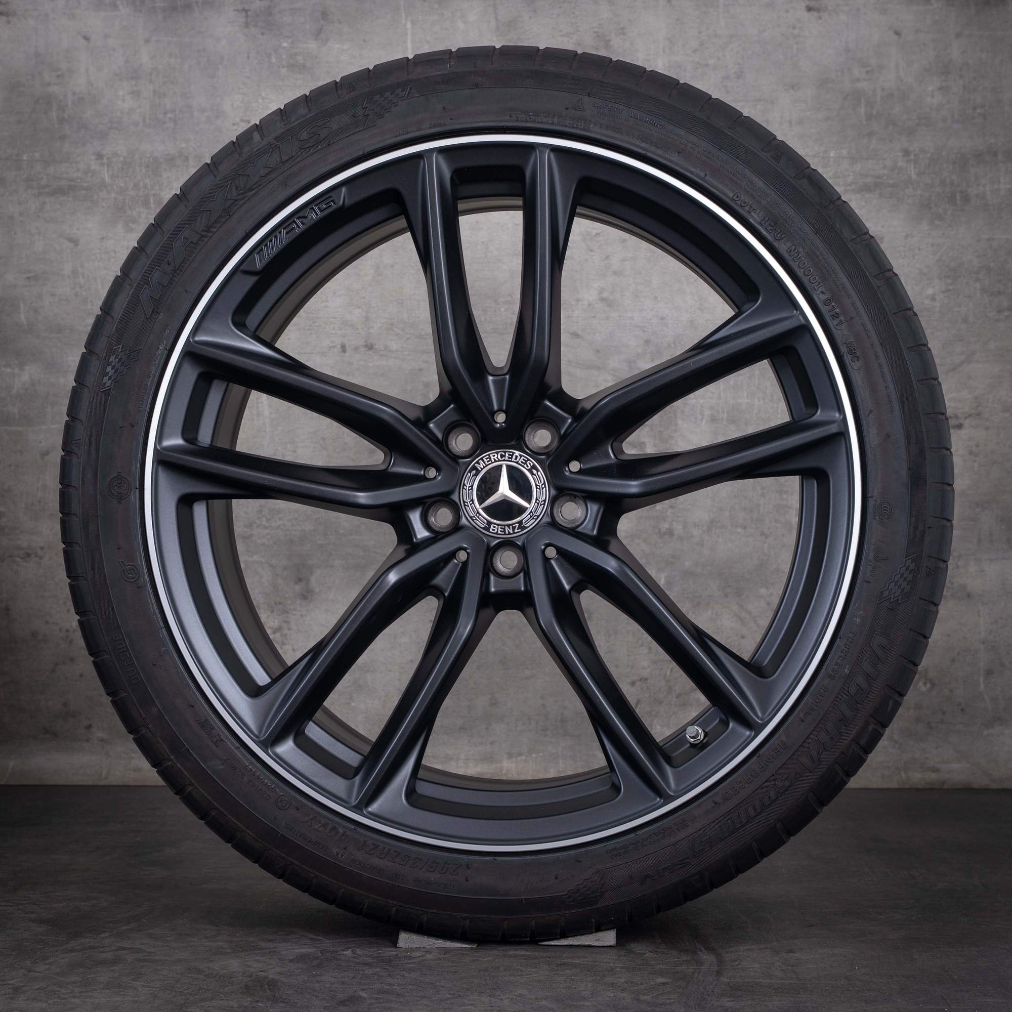 Original Mercedes Benz GLC 63 & S AMG Felgen 21 Zoll C253 X253 Sommerräder A2534013800 A2534013900 schwarz matt glanzgedreht