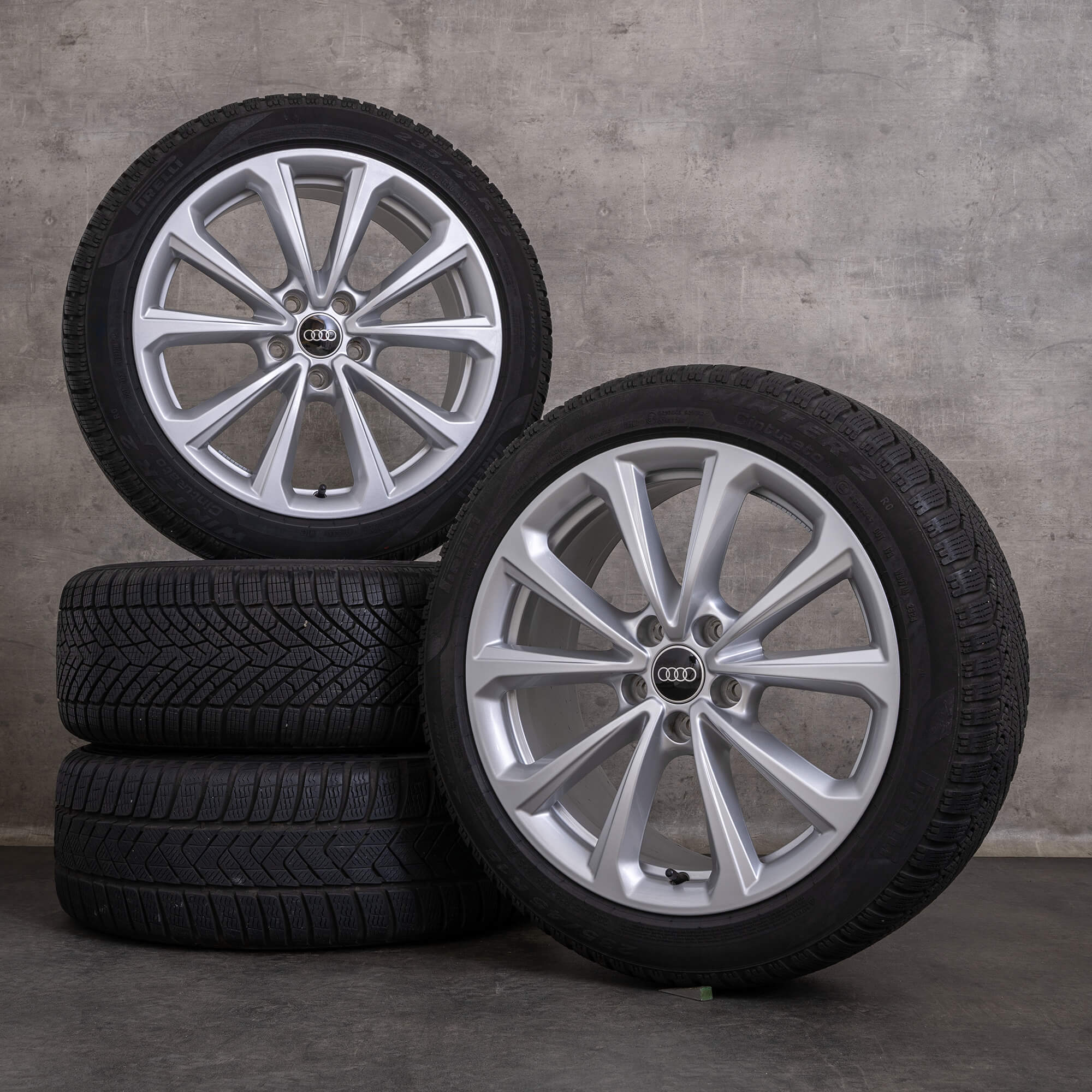 Original Audi A5 S5 Winterräder 18 Zoll B10 Felgen 8B3601025D silber glanz