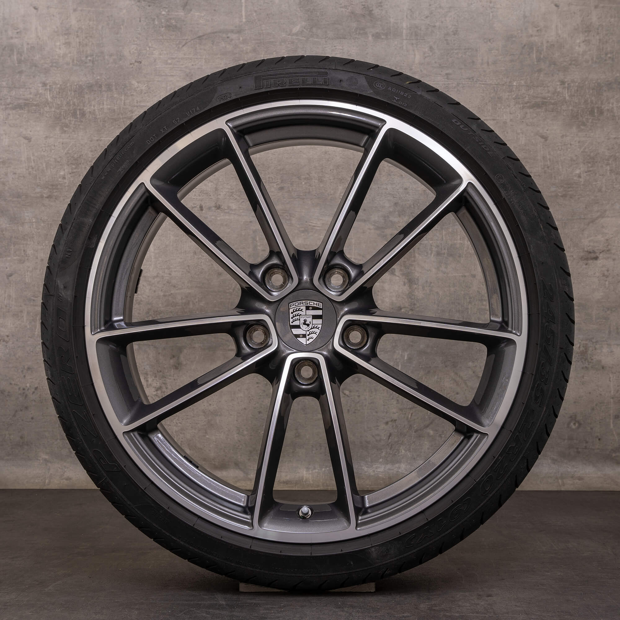 Original Porsche 911 Felgen 20 21 Zoll 992 I Sommerräder 992601025BC 992601025J titan glanzgedreht