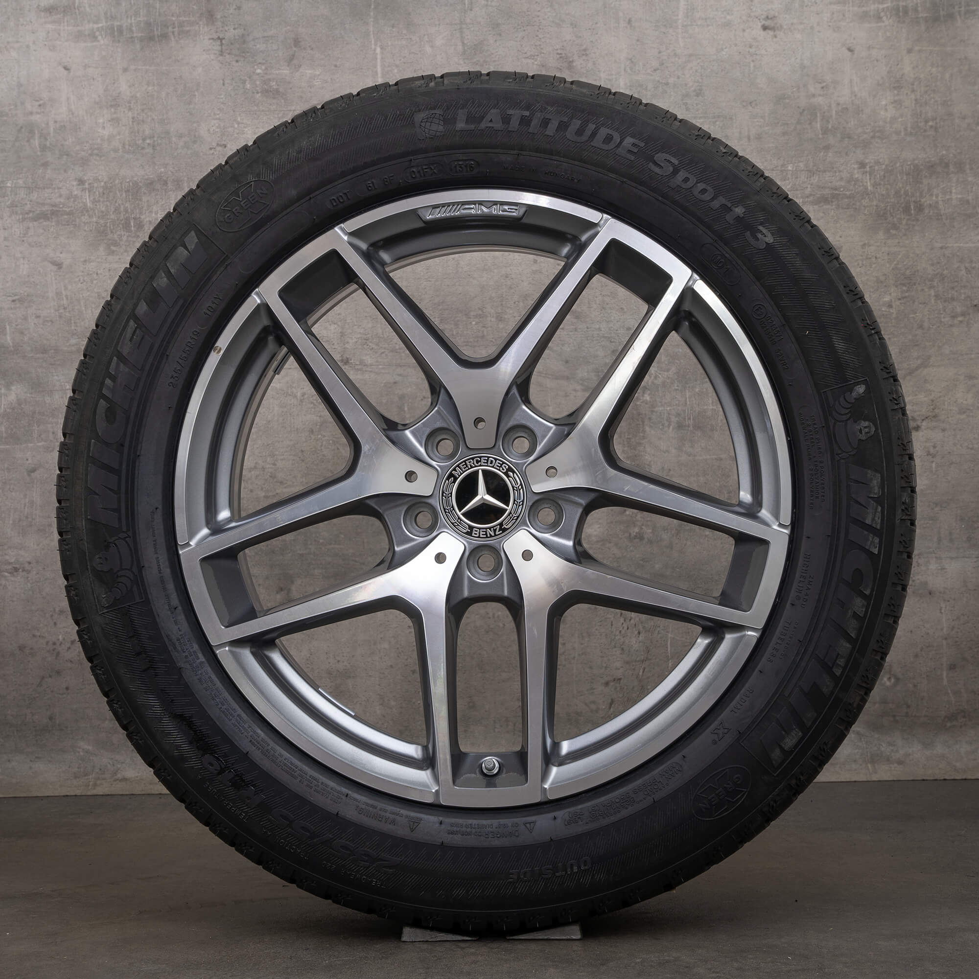 Genuine Mercedes Benz GLC & 43 AMG cerchi 19 pollici C253 X253 SUV ruote estive A2534011800 A2534013100 himalaya grigio lucido tornito
