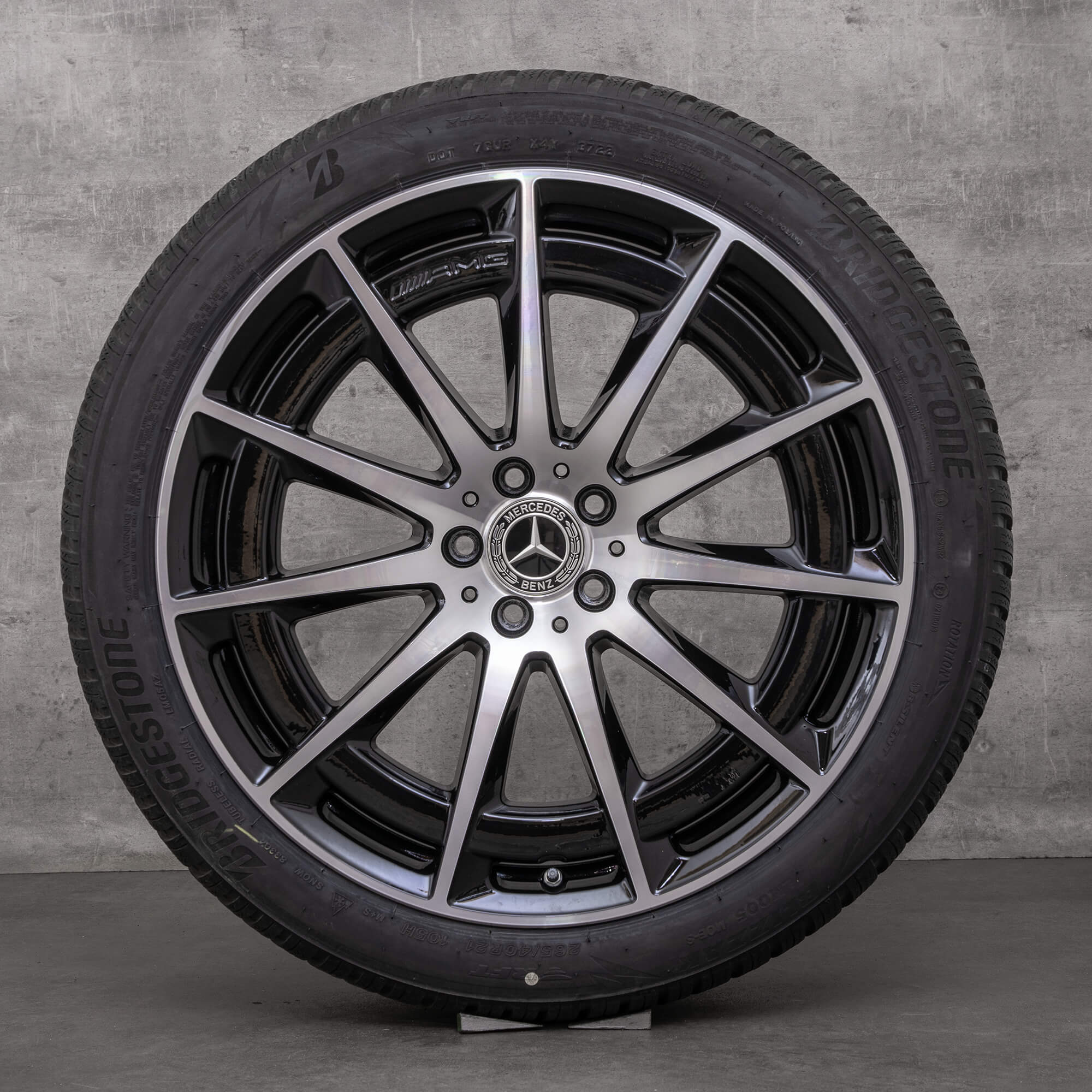Llantas originales Mercedes Benz EQS 53 4Matic AMG de 21 pulgadas V297 llantas verano A2974011400 negro brillante torneado