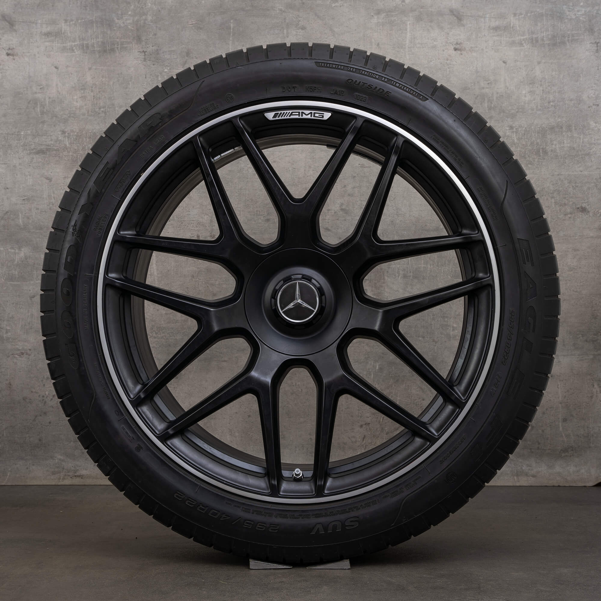 Llantas originales Mercedes Benz Clase G AMG de 22 pulgadas W463A G63 llantas verano A4634012000 negro llanta torneada brillante