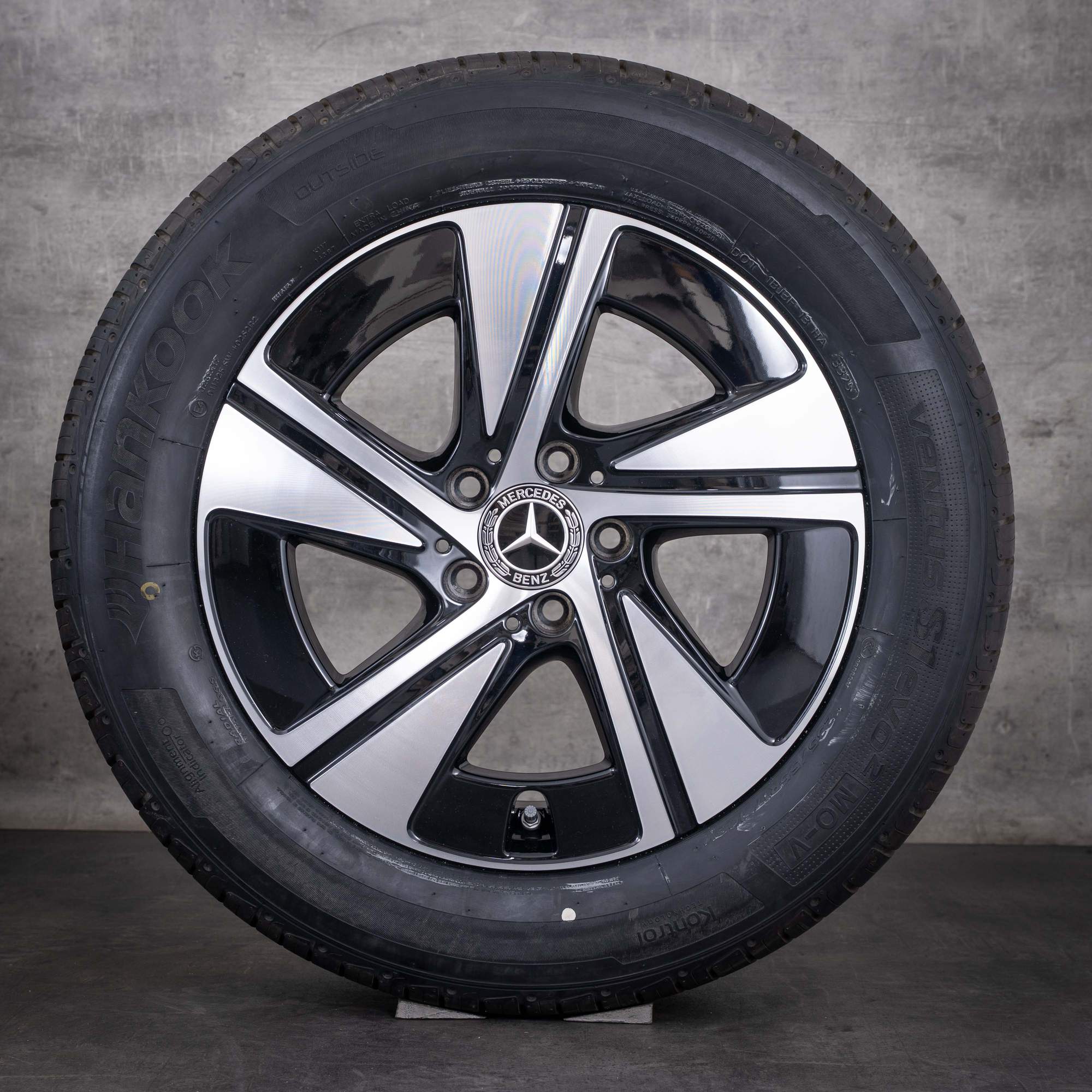 Jante originale Mercedes-Benz Clasa V Vito 17 inci 447 anvelope de vară A4484011400 negre diamantate NOI