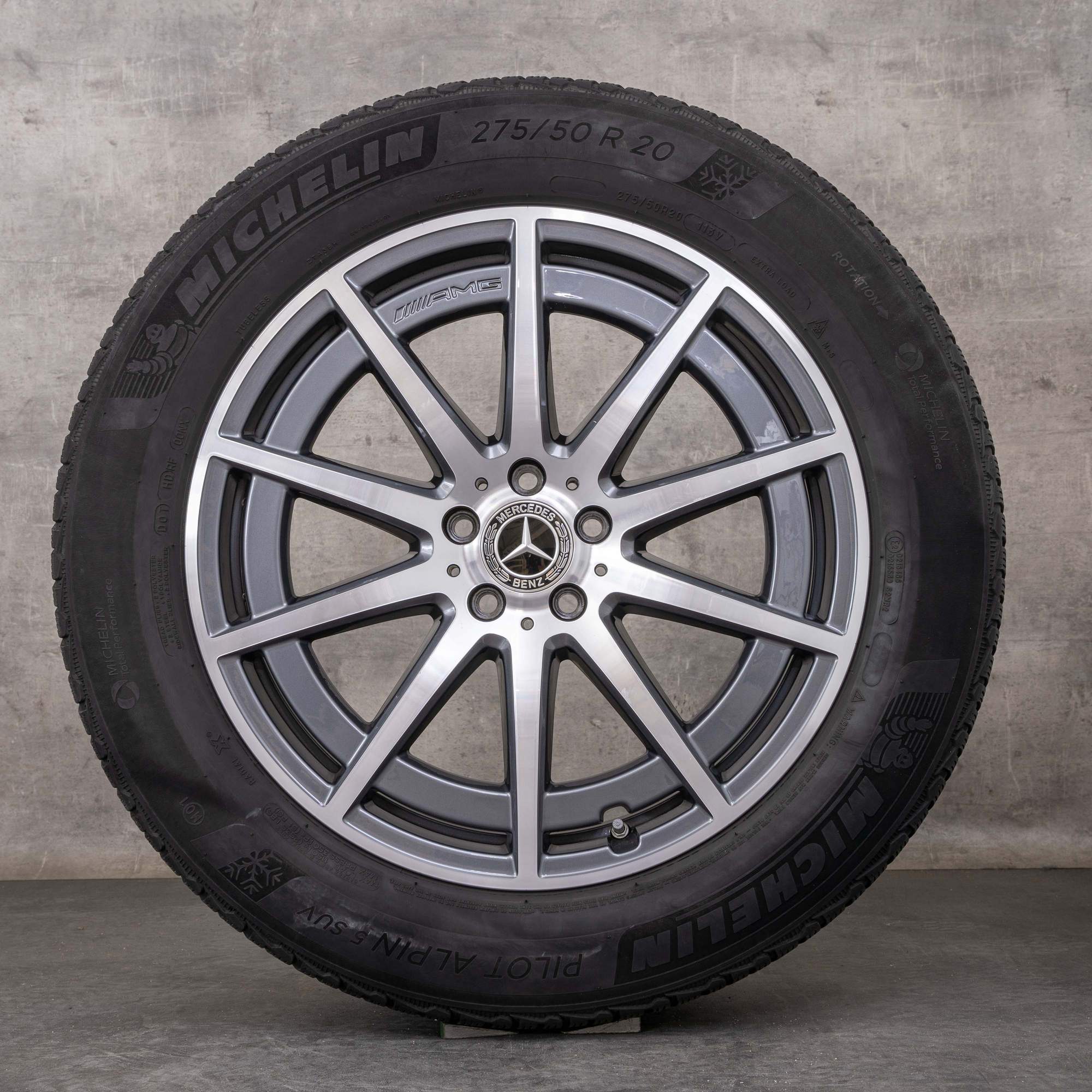 Oem Mercedes Benz GLE 53 63 4Matic+ AMG pneus hiver 20 pouces V167 jantes A1674014000 A1674014100 himalaya gris poli
