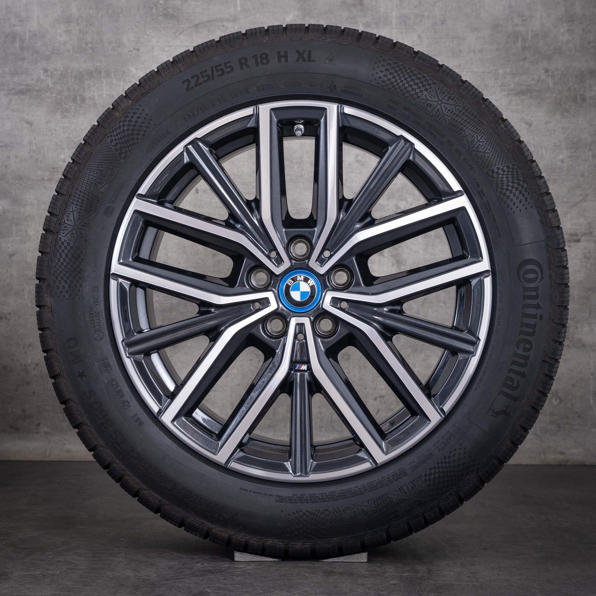 Roues hiver d'origine BMW X1 iX1 X2 iX2 18 pouces U11 U10 modèle Styling 838 M 6891179 gris nuit jantes diamantées