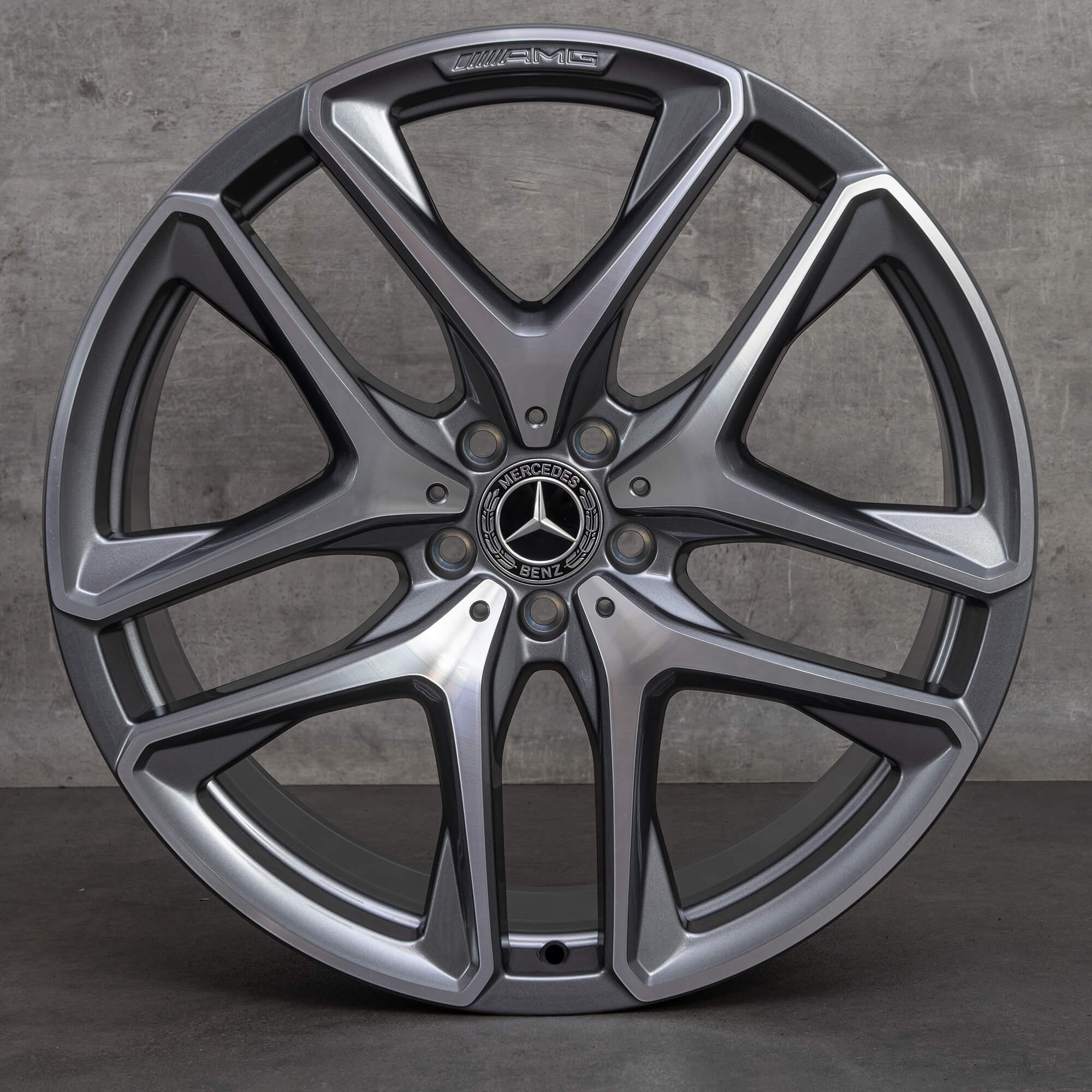 OEM AMG Mercedes Benz GLE 53 63 21 inch rims X167 C167 Hybrid A1674014200 A1674014300 himalaya grey high-sheen NEW
