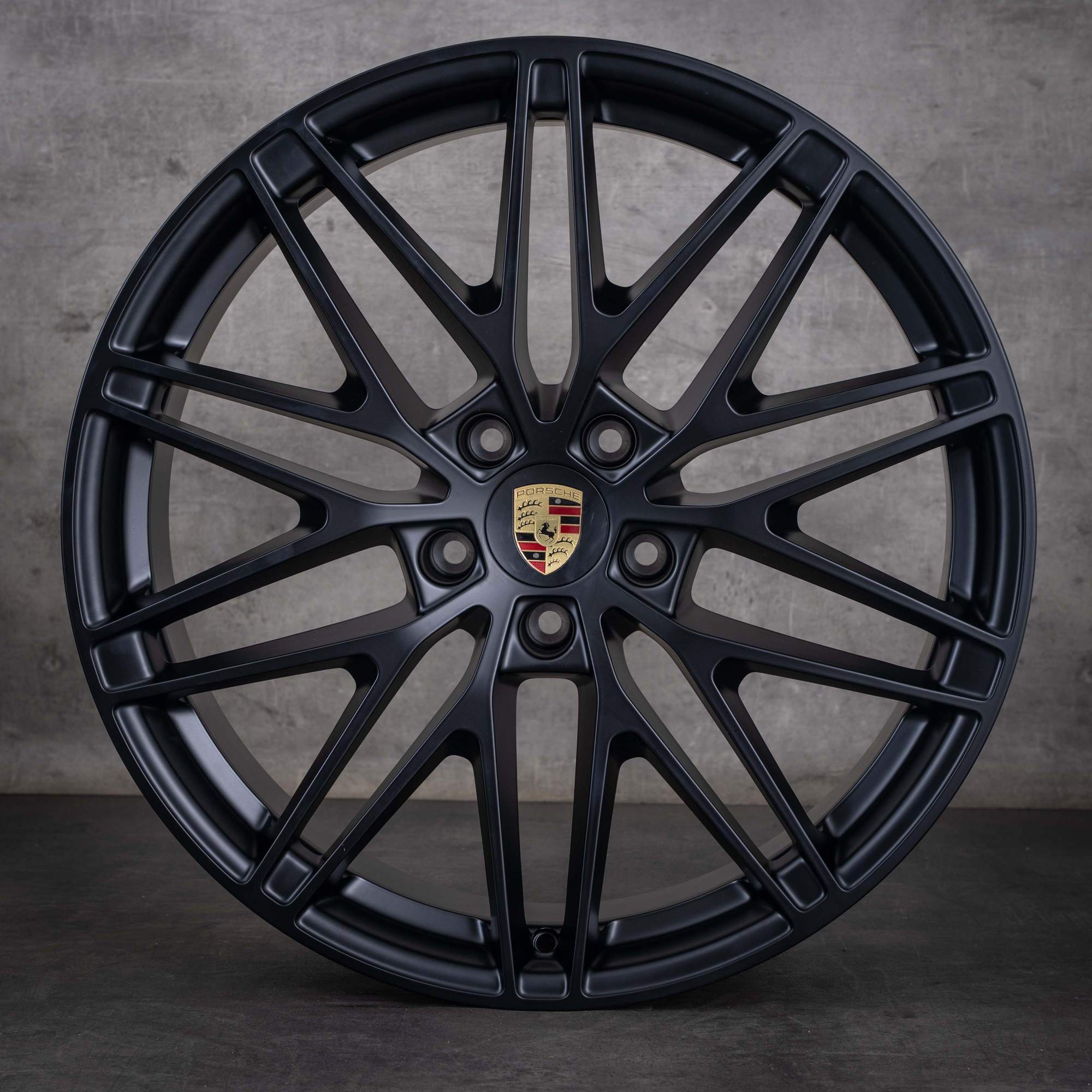 Original Porsche Macan Electric Felgen 22 Zoll H2 RS Spyder Design 95C601025AD 95C601025AE schwarz matt NEU