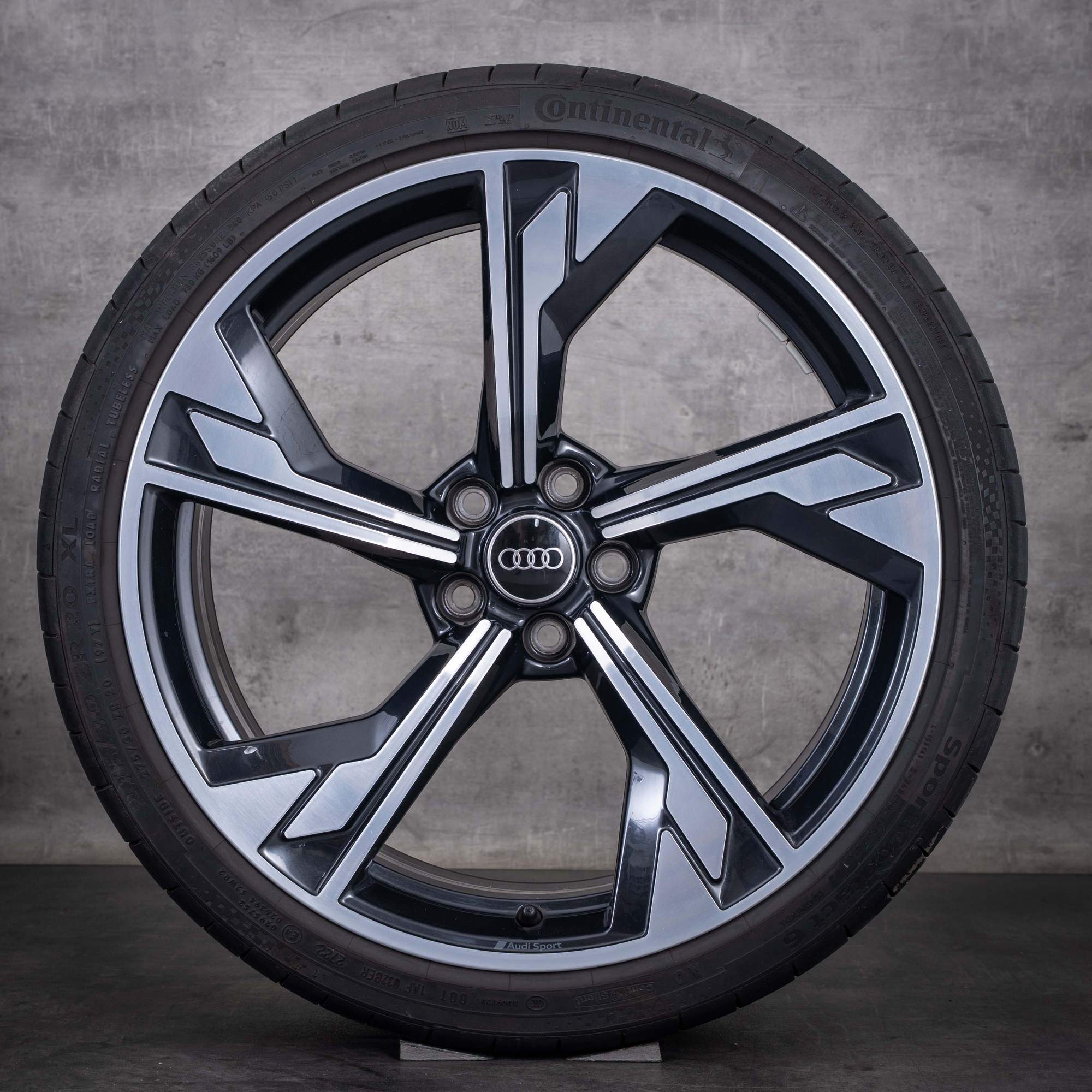 OEM Audi RS4 RS5 20inch B9 8W F5 summer wheels Flag 8W0601025DT granite diamond cut