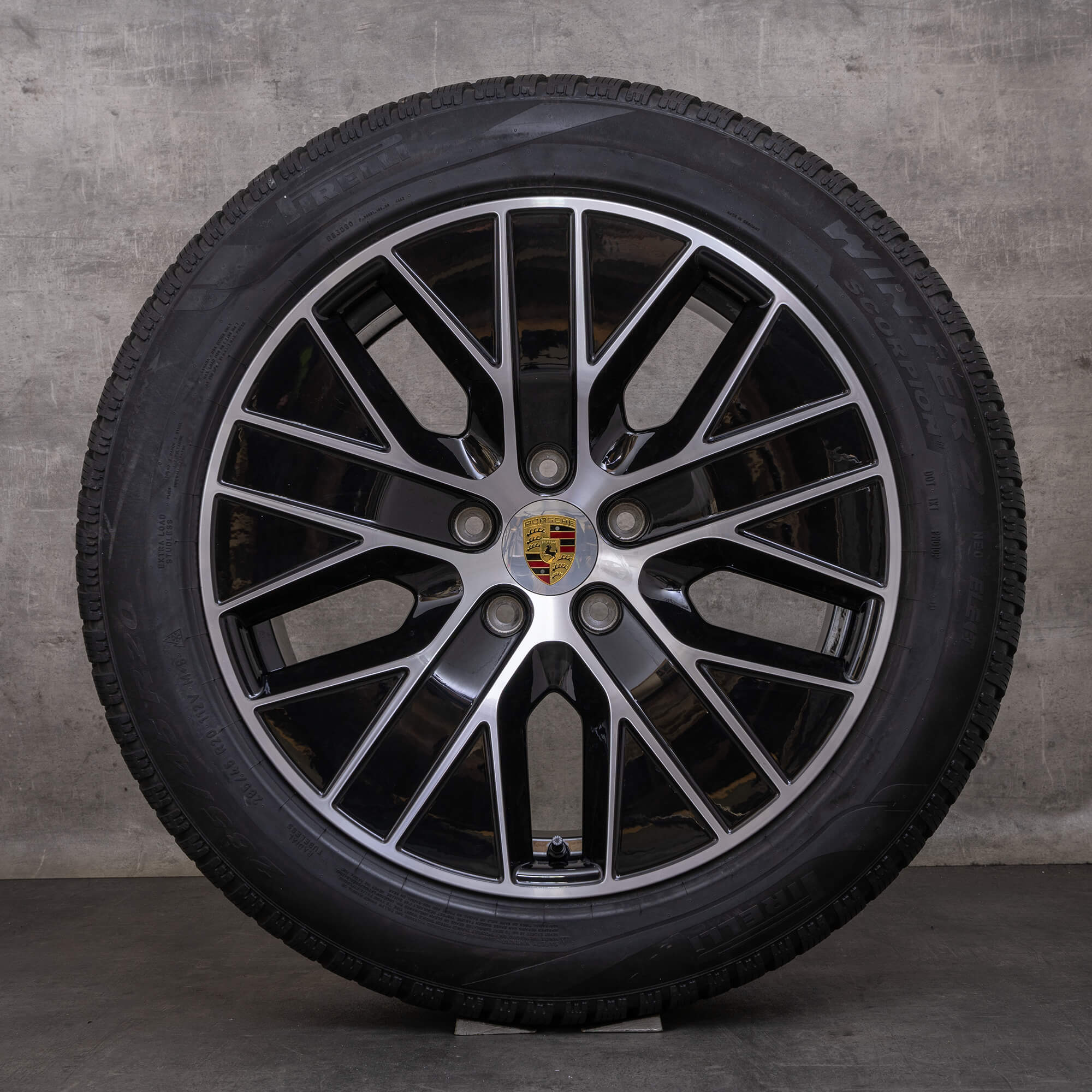 Originales Porsche 20 pulgadas Macan Electric llantas de invierno 95C601025AM 95C601025AN negro brillante torneado NUEVO