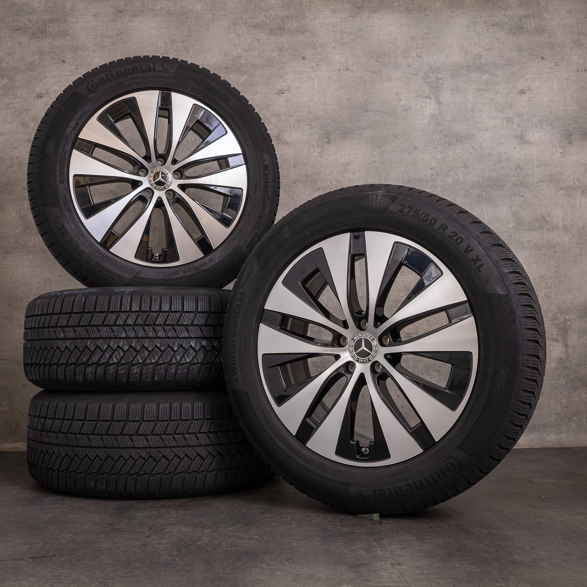 Alkuperäiset Mercedes Benz GLE talvirenkaat 20 tuuman V167 C167 vanteet A1674013301 A1674013401 musta kiillotettu