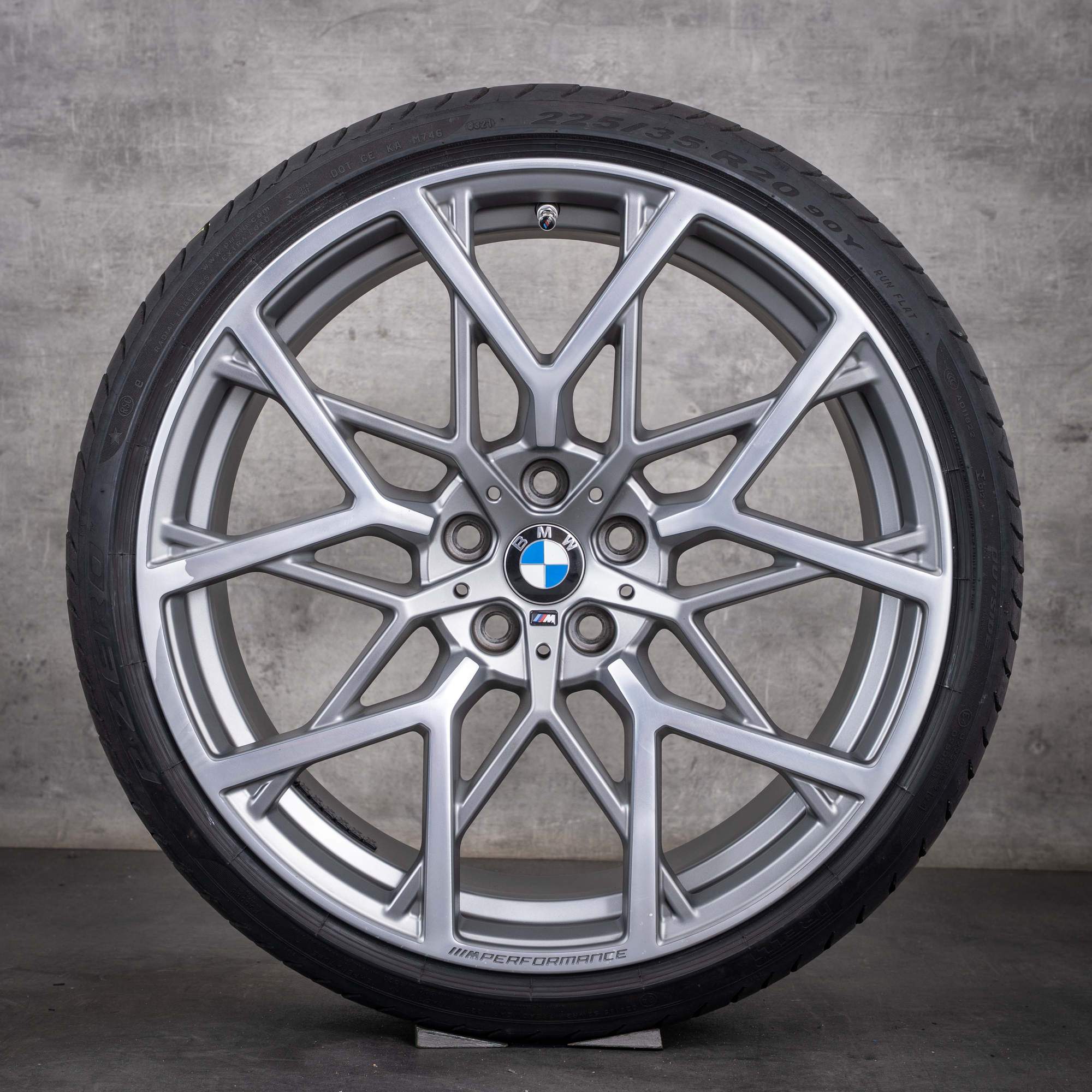 Oryginalne felgi BMW serii 2 3er 4er 20 cali G20 G22 G42 opony letnie stylizacja 795 6885303 6885304 kolor ferricgrey diamond cut