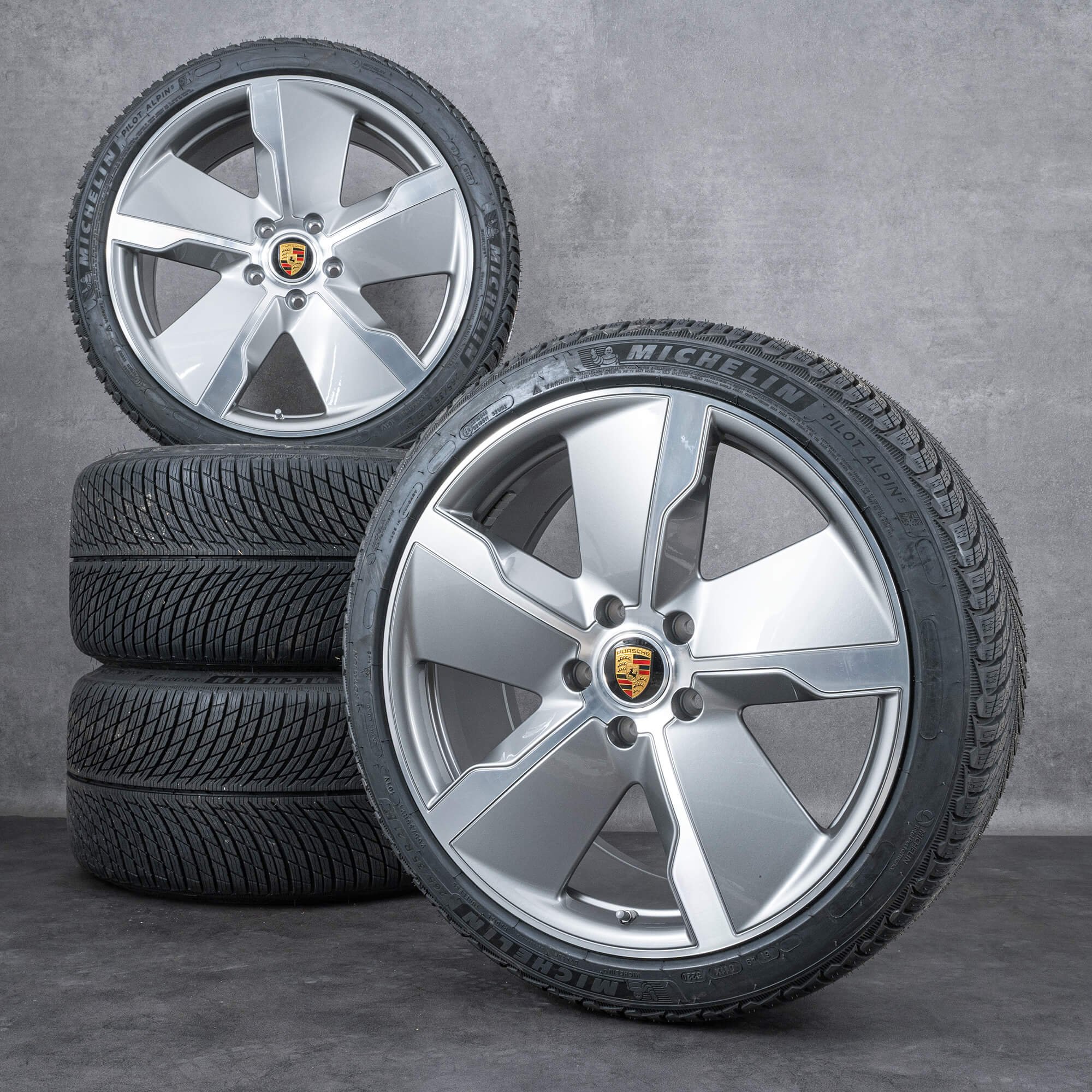 OEM Porsche Taycan S Turbo 21 inch rims snow tire packages NEW 9J1