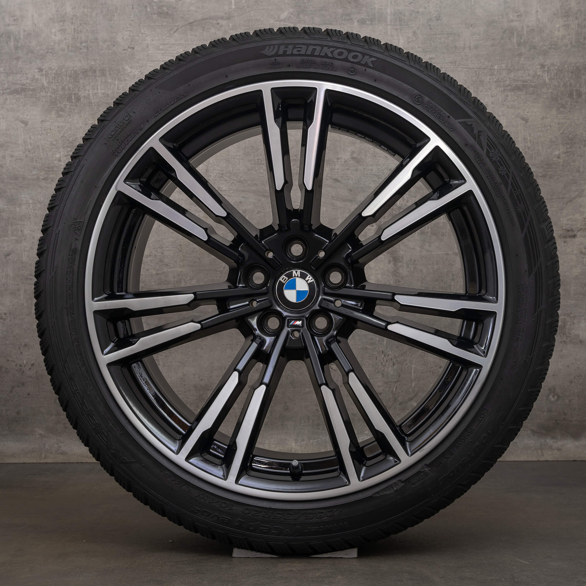 Original BMW M5 M8 neumáticos de invierno 20 pulgadas F90 F91 F92 F93 llantas estilo 706 M 8073977 8073979 negro brillante volvió