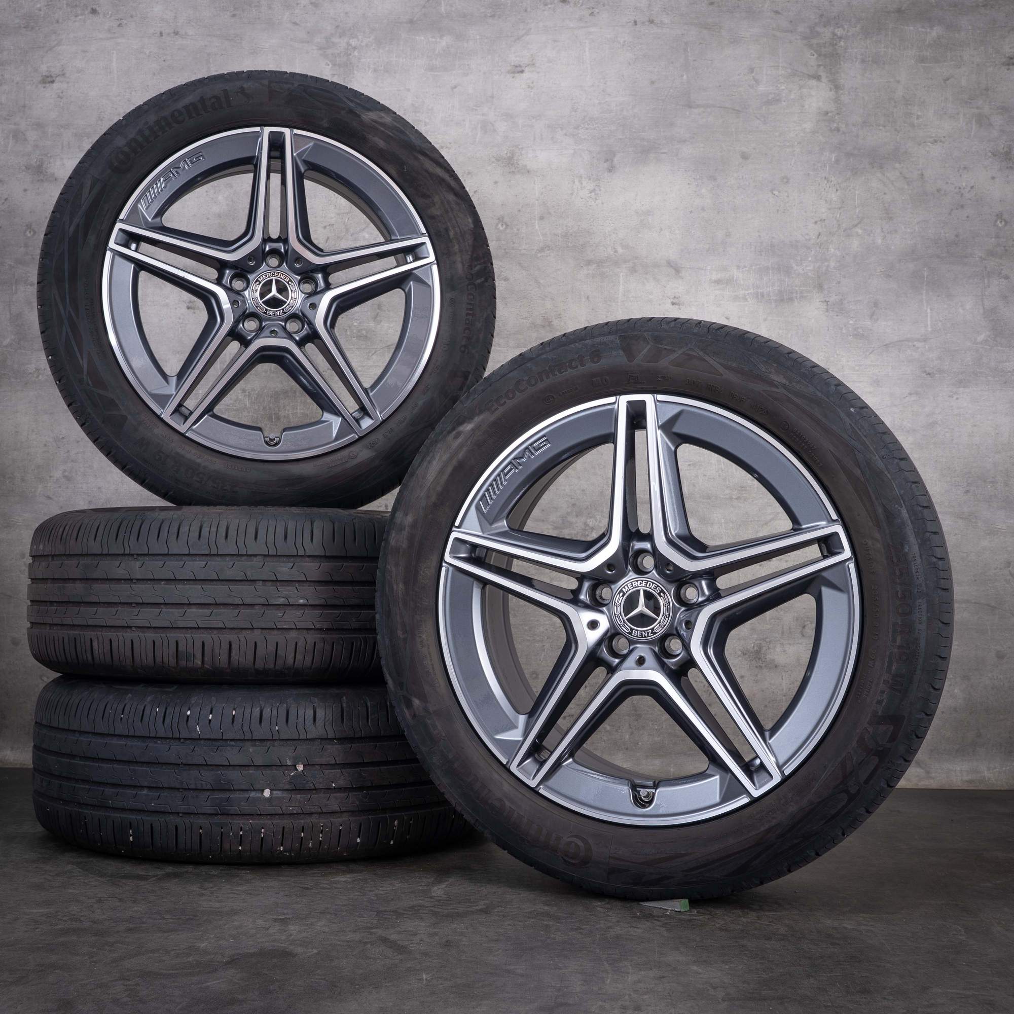 Jante originale Mercedes-Benz GLA GLB de 19 inci H247 X247 pentru anvelope de vară A2474011500 himalaya grey glanzgedreht