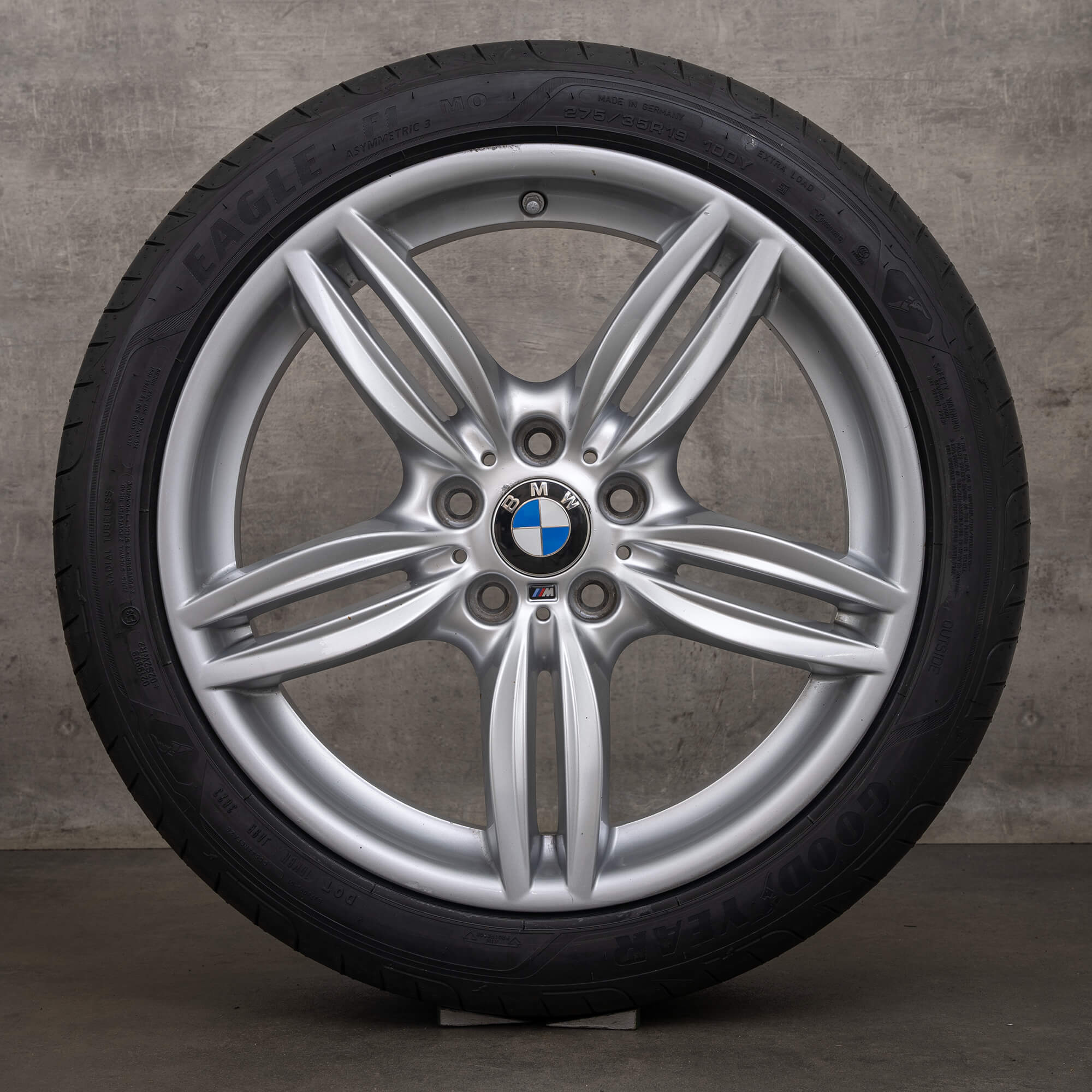 Originale BMW 5-serie 6-serie fælge 19 tommer F10 F11 F12 F13 F06 sommerhjul styling 351 M 7842652 7842653 sølv