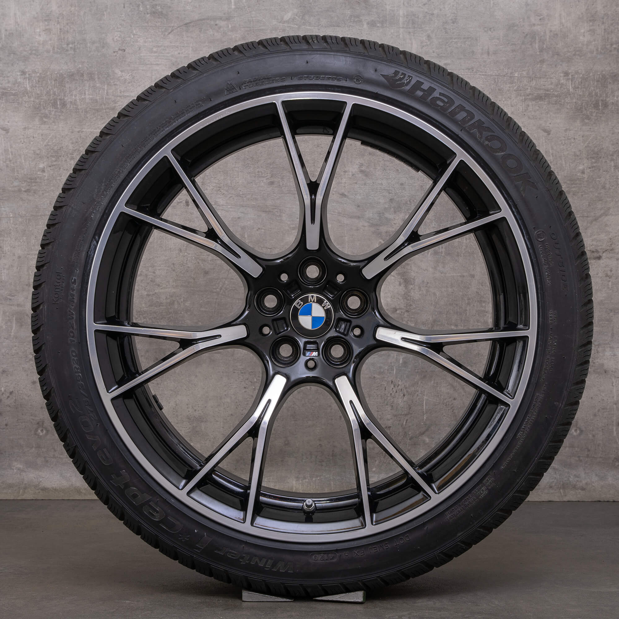 Jantes de inverno BMW M5 M8 originais 20 polegadas F90 F91 F92 F93 jantes estilo 789 M 8073849 8073850 preto brilhante torneado