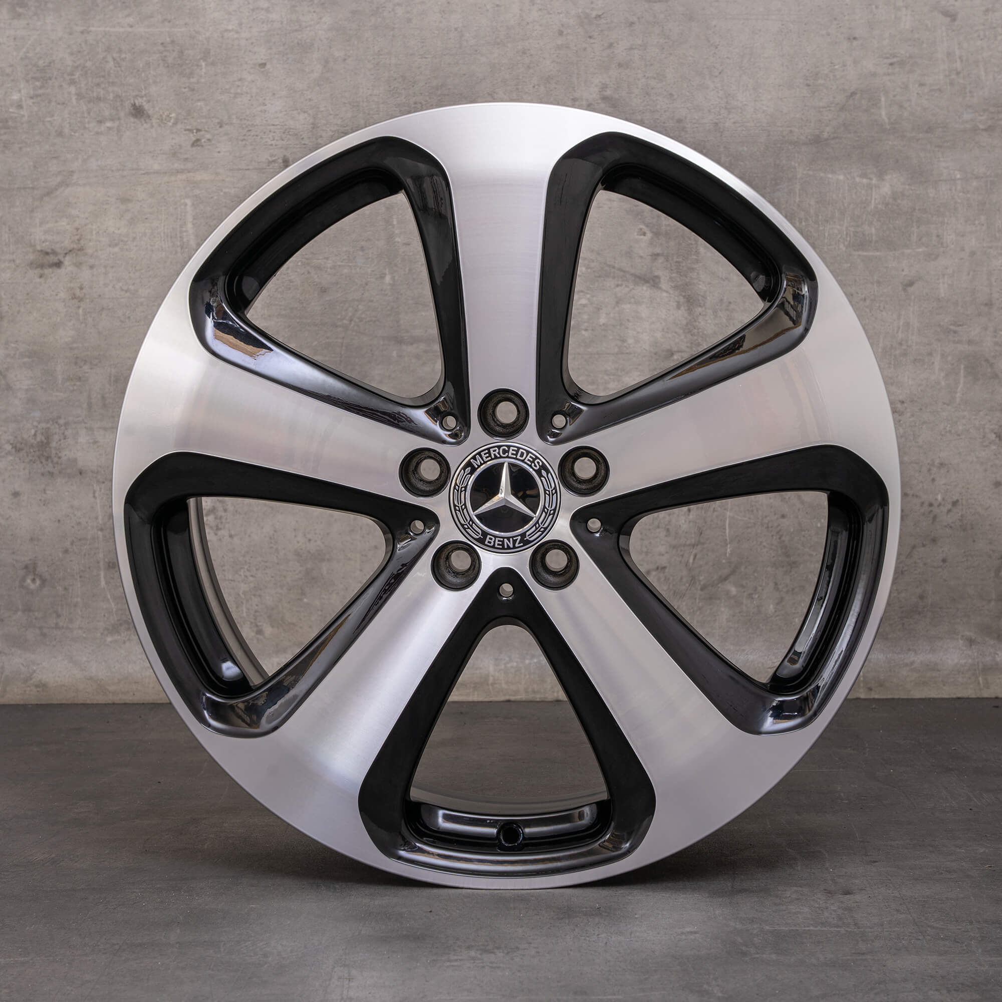 Orijinal Mercedes Benz GLC & 43 jantlar 19 inç X253 C253 A2534011000 siyah yüksek parlaklıkta tornalanmış