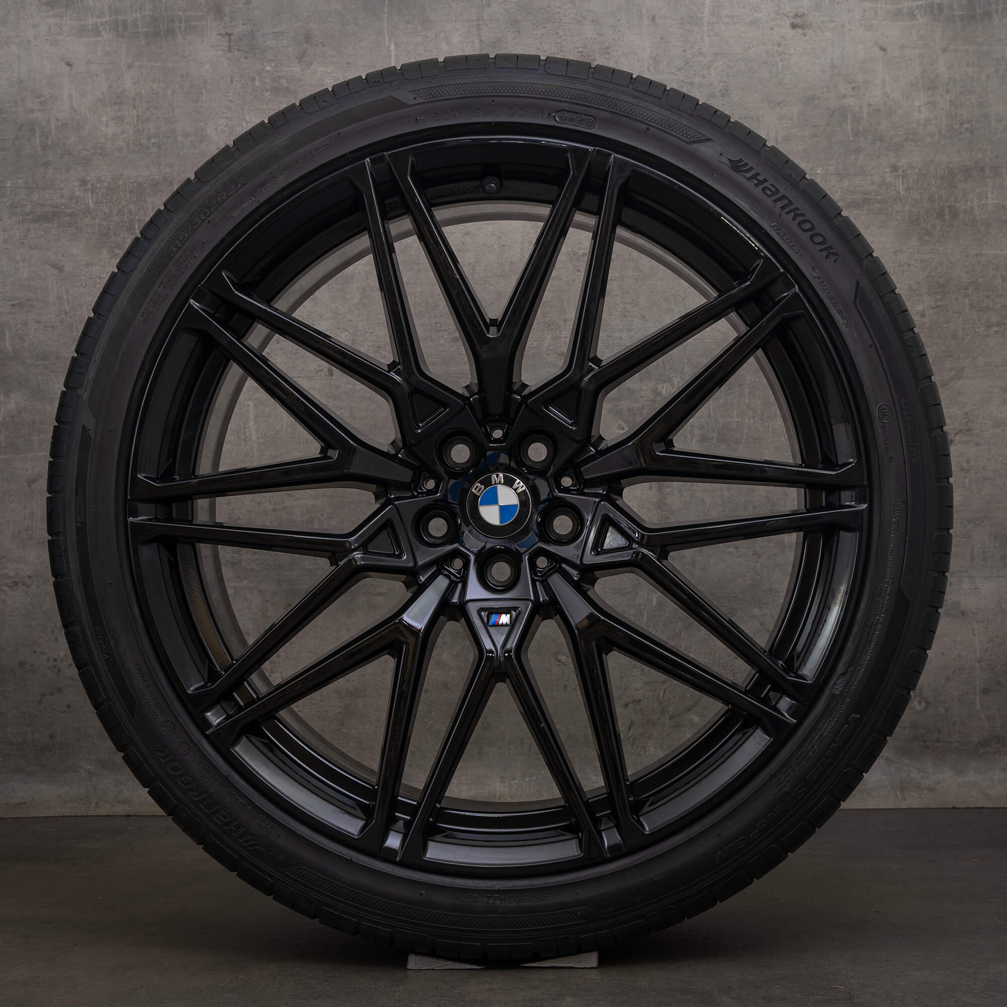 Jantes originais BMW X5M X6M jantes de verão 21 polegadas F95 F96 9503307 9503308 Styling 818 M preto alto brilho