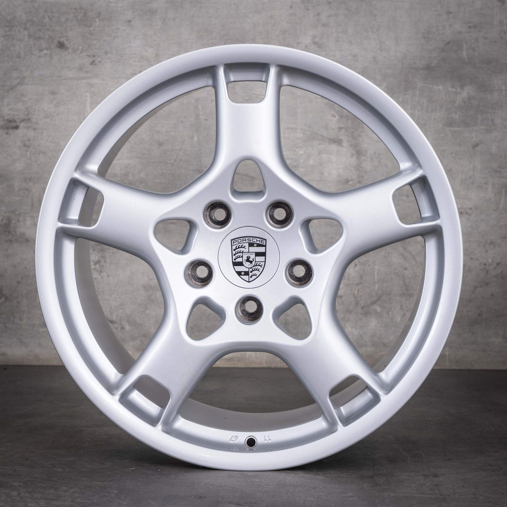 Original Porsche 997 Felgen 19 Zoll Lobster 99736215600 99736216201 silber glanz